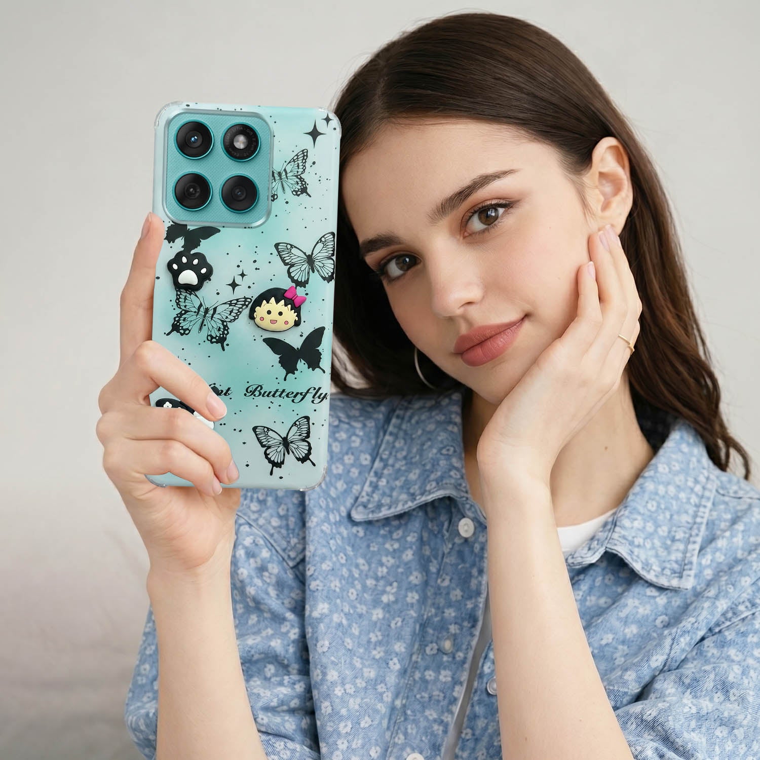 For Motorola Moto Edge 60 Fusion Back Cover Case (3D Cute Cartoons | Hard Back Side Soft | Matte Premium Finish | HD Printing)