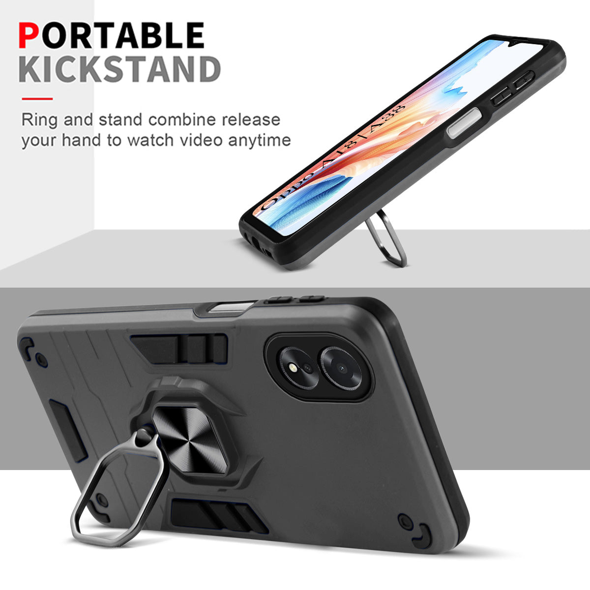 For Oppo A38 | Oppo A18 Back Cover Case (Shockproof Polycarbonate Dual Layer Hybrid Armor)