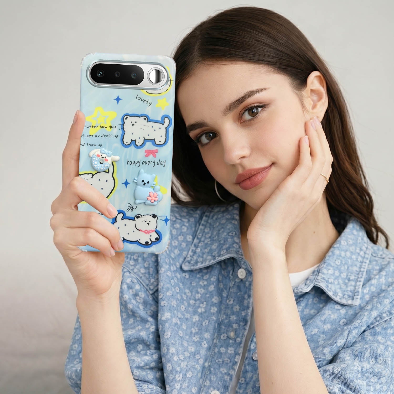 For Realme 16 Back Cover Case (3D Cute Cartoons | Hard Back Side Soft | Matte Premium Finish | HD Printing)