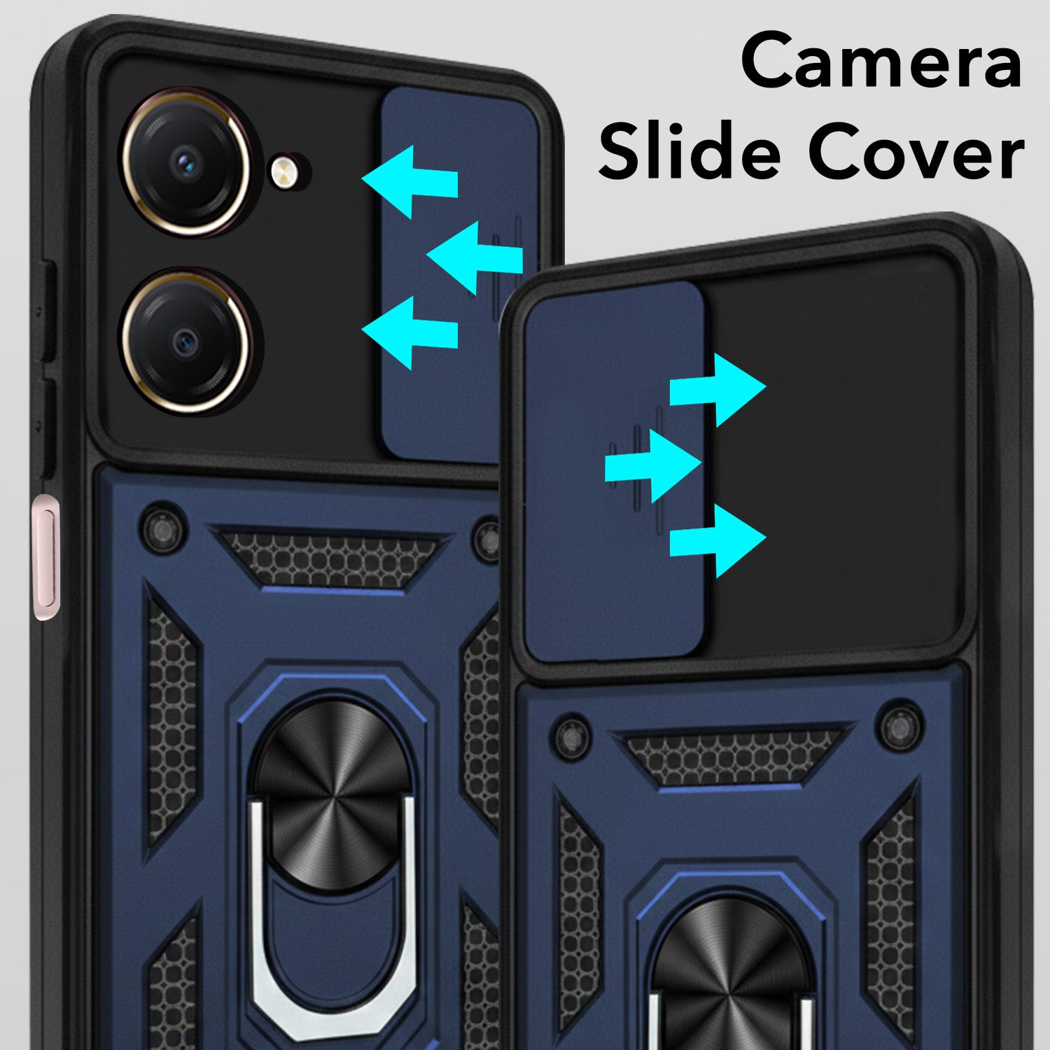 For Vivo iQOO Z9 Lite 5G Back Cover Case (Hybrid Dual Armor Polycarbonate)