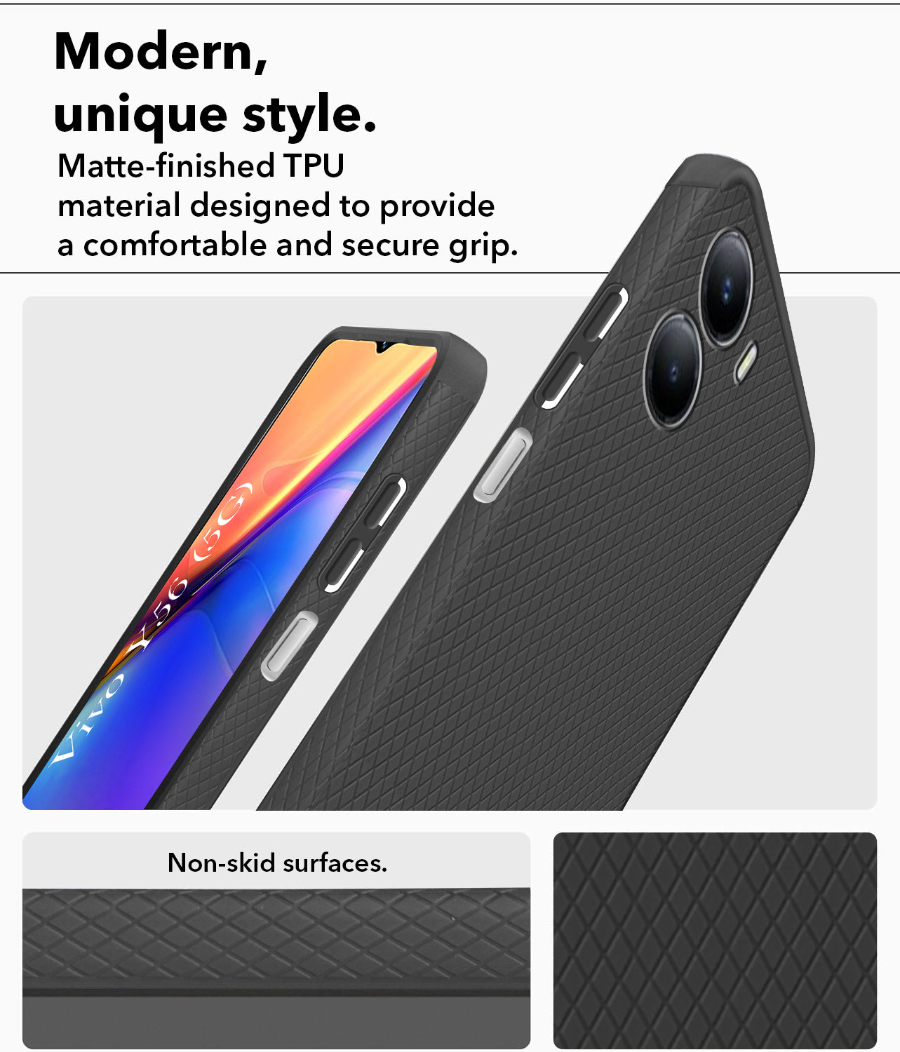 For Vivo Y56 5G Back Cover Case (Liquid Silicone | Side Grip | Camera Protection)For Vivo Y56 5G (Liquid Silicone | Side Grip | Camera Protection)
