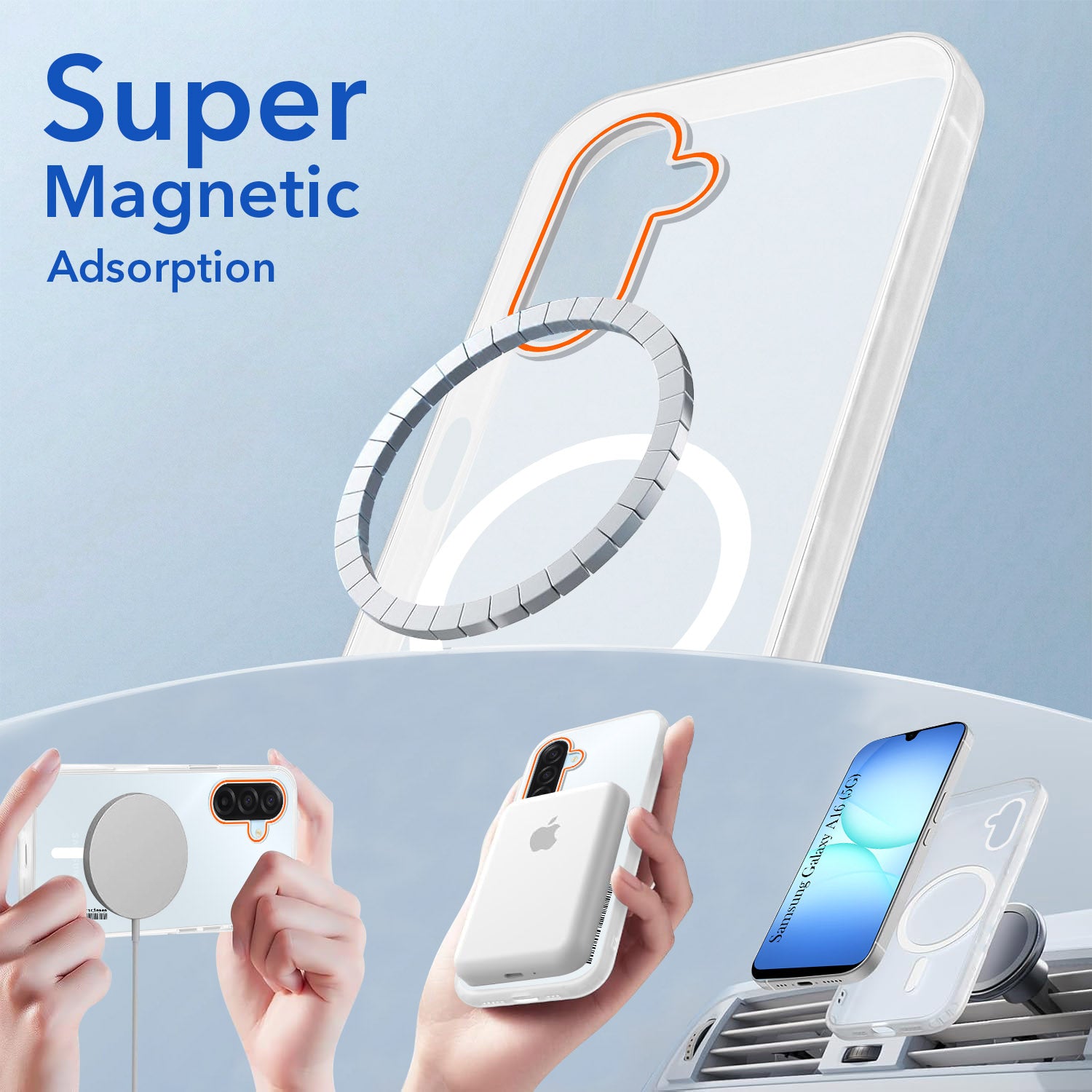 For Samsung Galaxy A16 5G Back Cover Case (Soft Touch | Camera Bump Protection | MagSafe Compatible | Matte Finish)