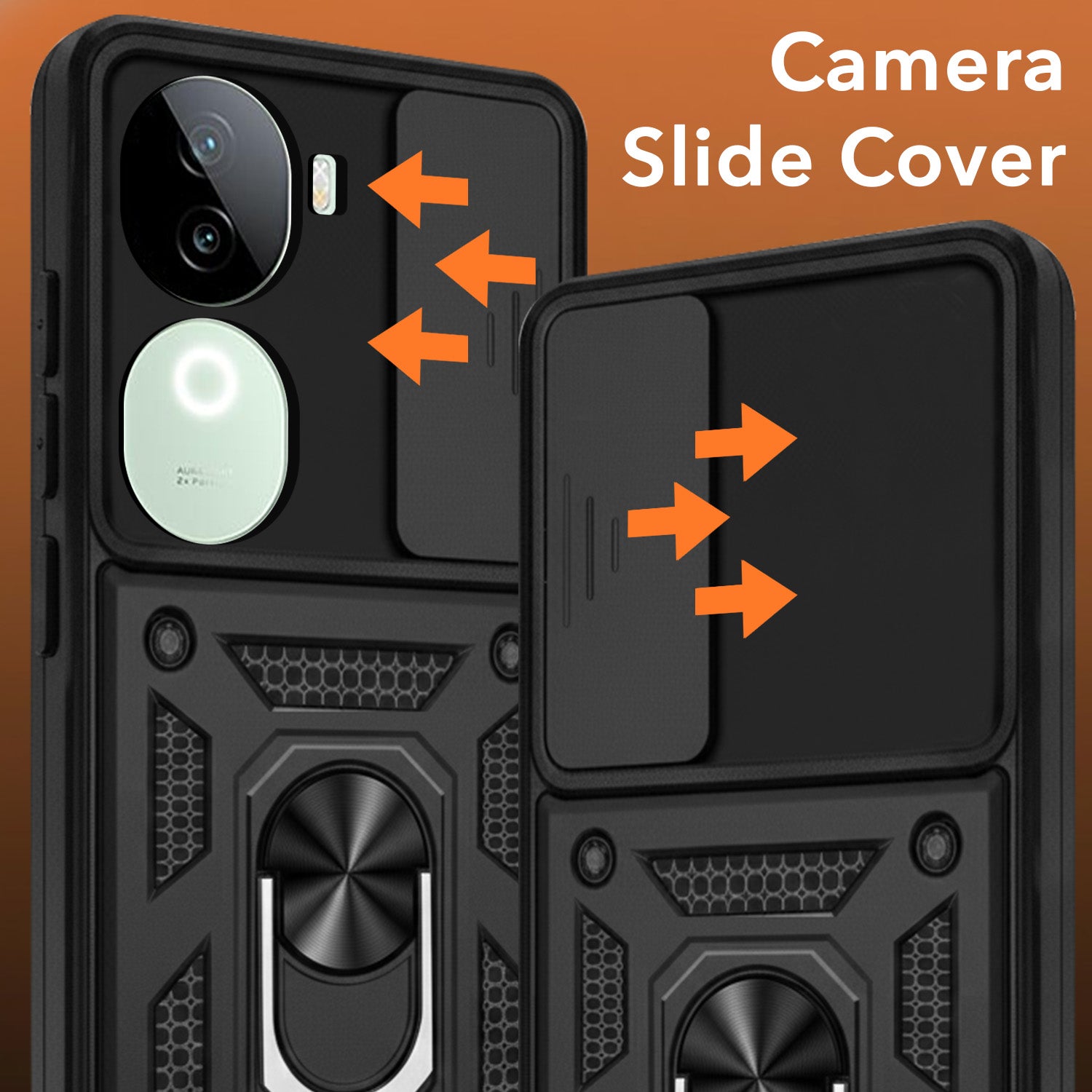 For Vivo iQOO Z9s Back Cover Case (Hybrid Dual Armor Polycarbonate)