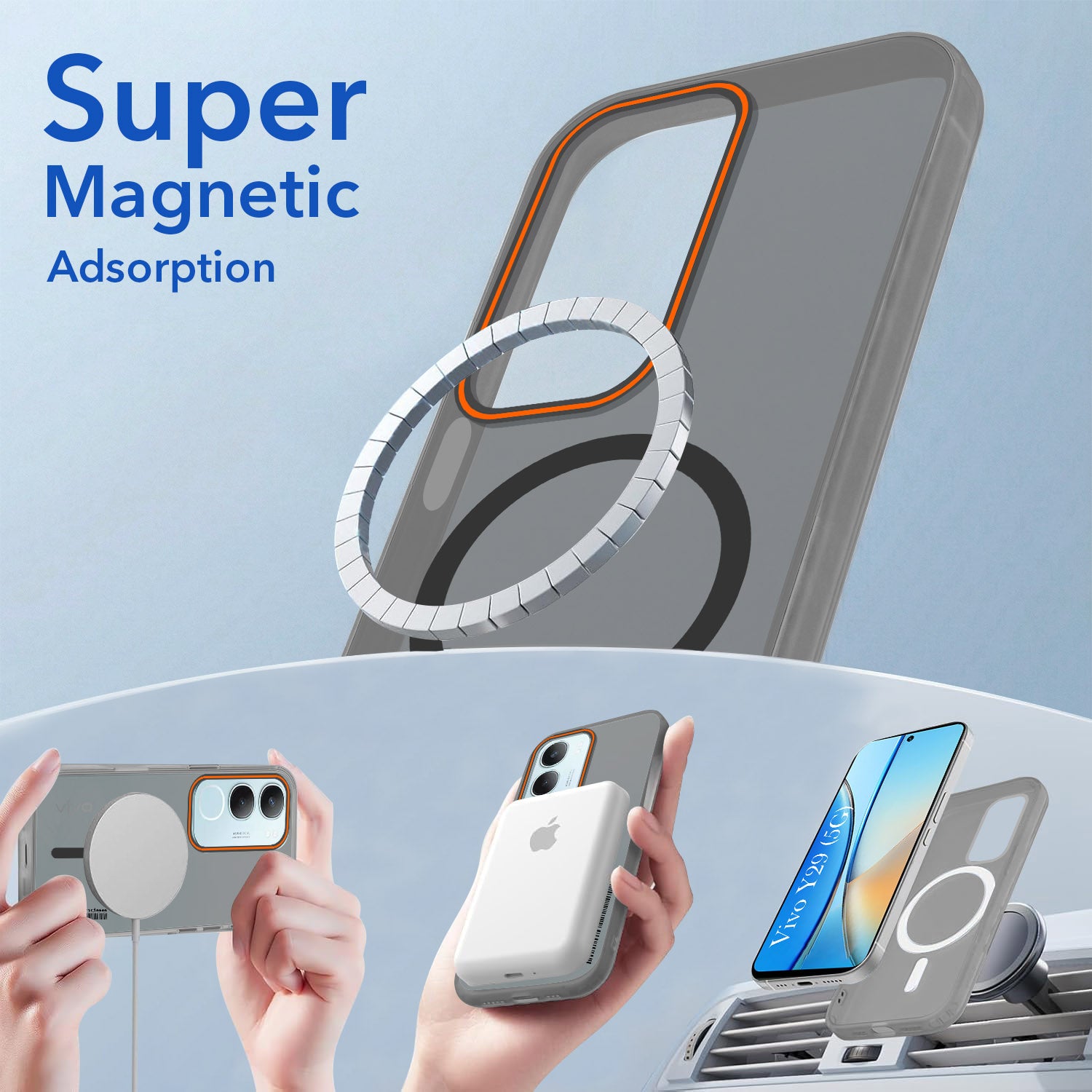 For Vivo Y29 Back Cover Case (Soft Touch | Camera Bump Protection | MagSafe Compatible | Matte Finish)