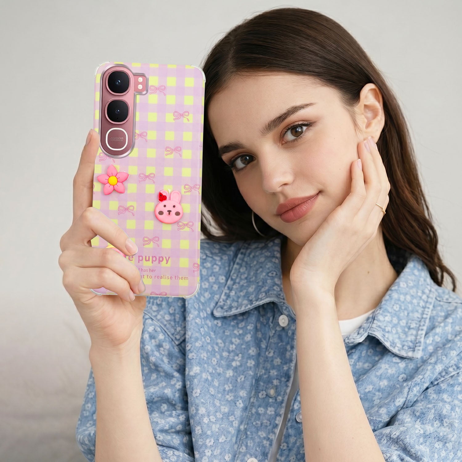 For Vivo Y31 5G Back Cover Case (3D Cute Cartoons | Hard Back Side Soft | Matte Premium Finish | HD Printing)