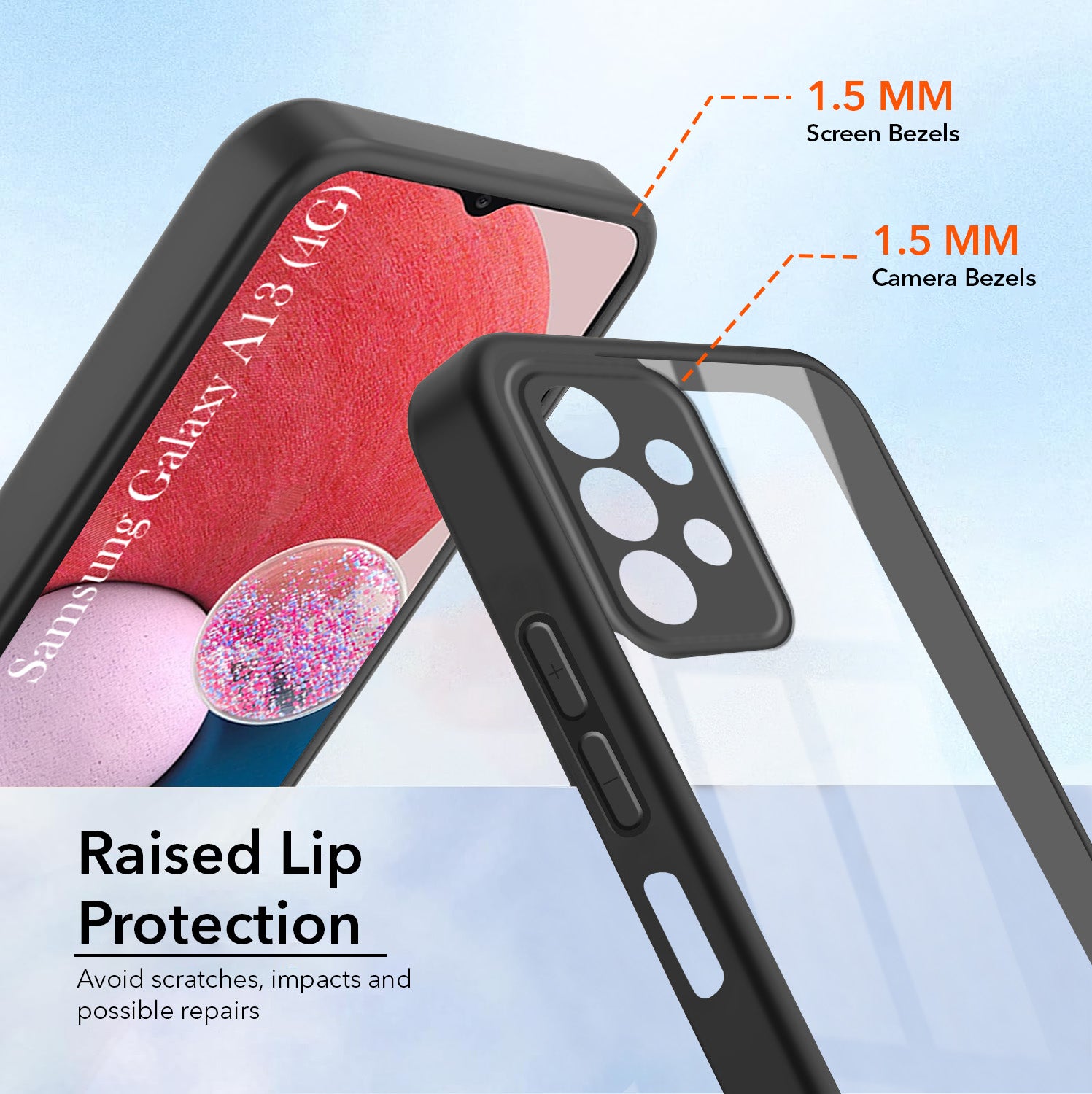 For Samsung Galaxy A13 4G Back Cover Case Ultra-Hybrid (Lifetime Anti Yellow | Anti Scratch | Crystal Clear Shockproof)