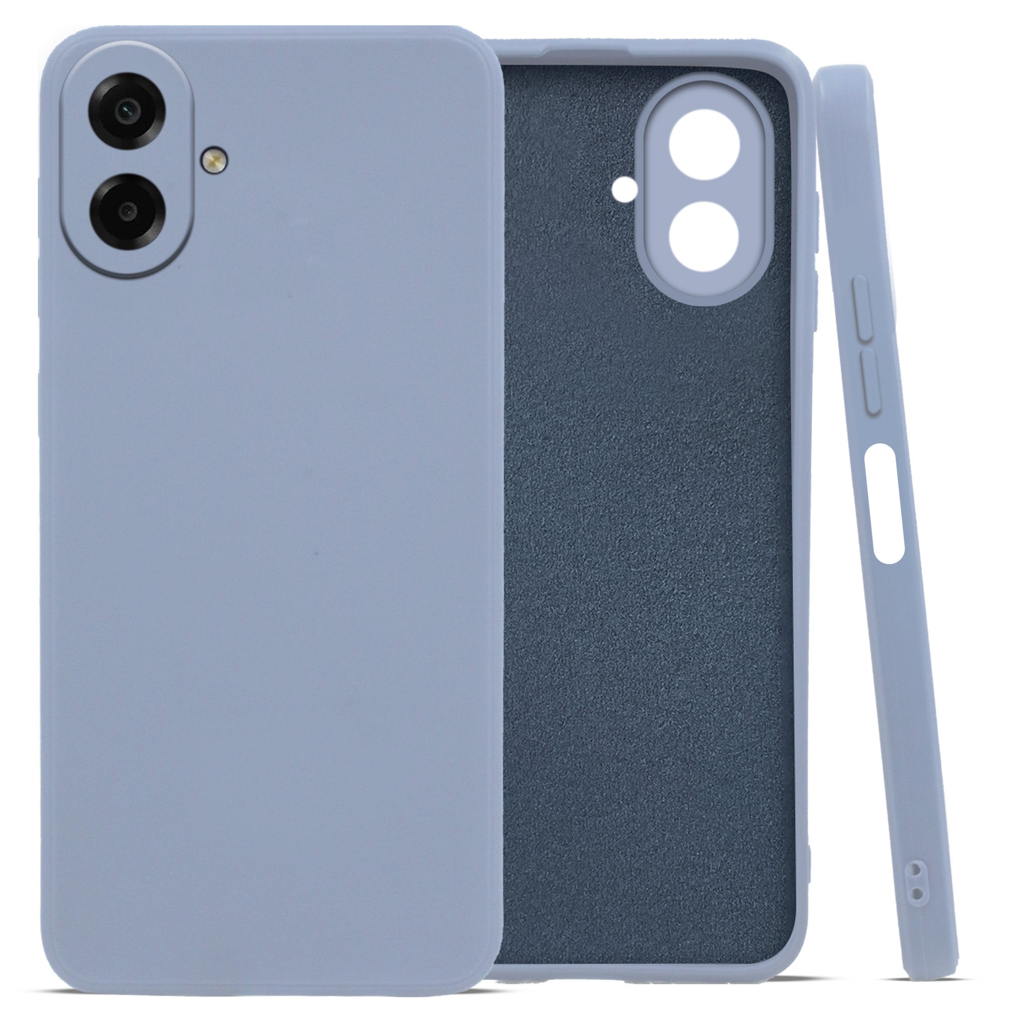 For Samsung Galaxy M07 | Samsung Galaxy F07 Back Cover Case (Matte Finish Silicone with Inside Fiber cloth)