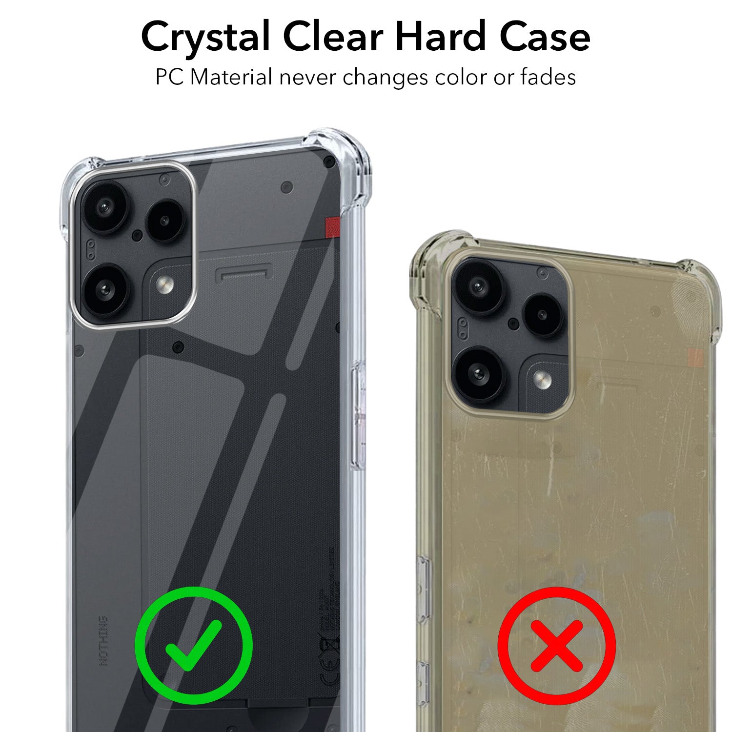 For Nothing Phone 3A Lite Back Cover Shockproof Crystal-Clear (Drop & Camera Protection | Hard Polycarbonate)