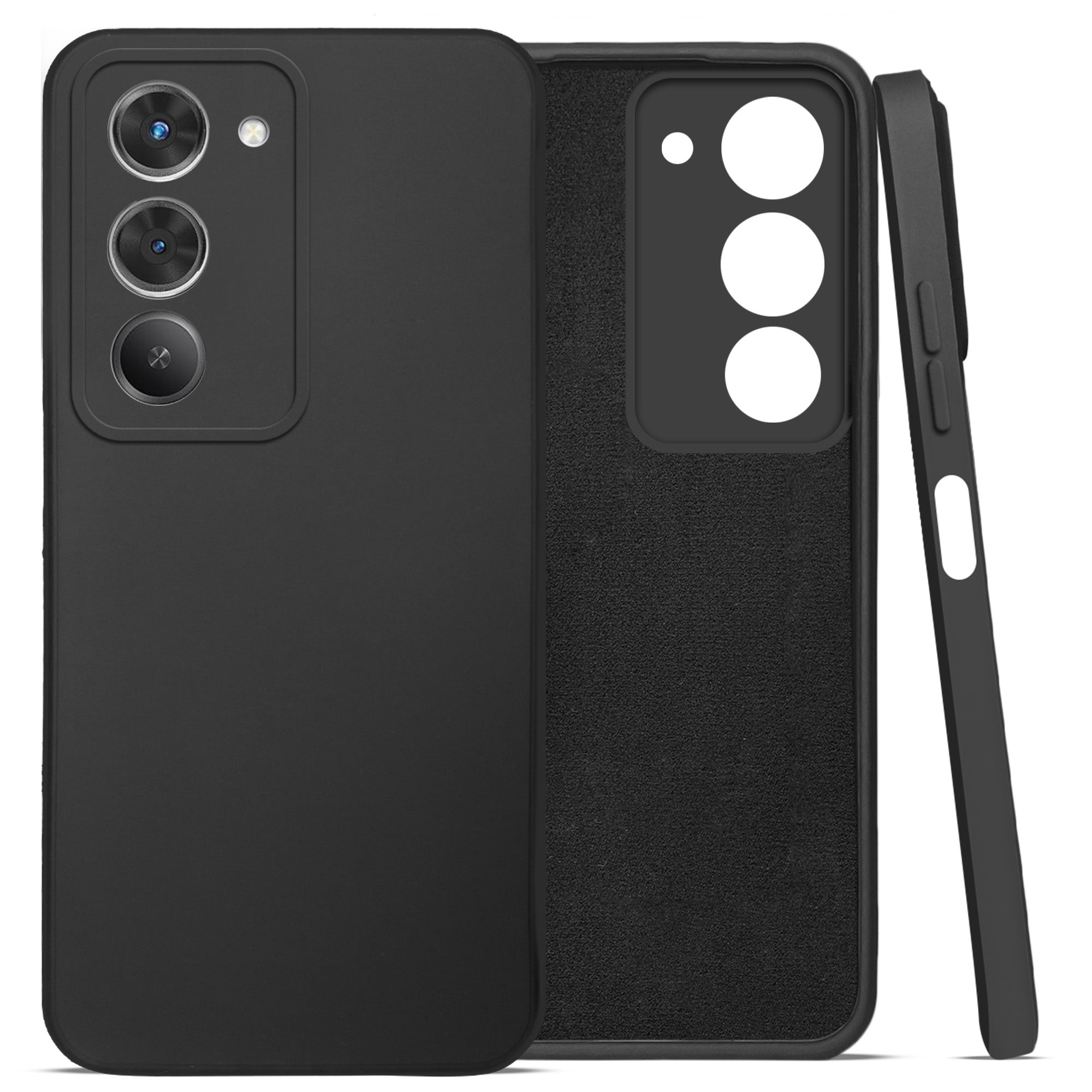 For Redmi 15 Back Cover Case (Matte Finish Silicone with Inside Fiber Cloth)