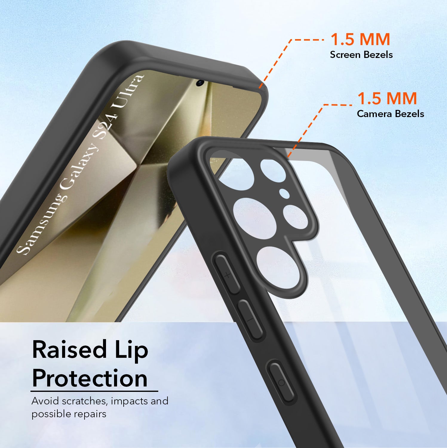 For Samsung Galaxy S24 Ultra Back Cover Case Ultra-Hybrid (Lifetime Anti Yellow | Anti Scratch | Crystal Clear Shockproof)