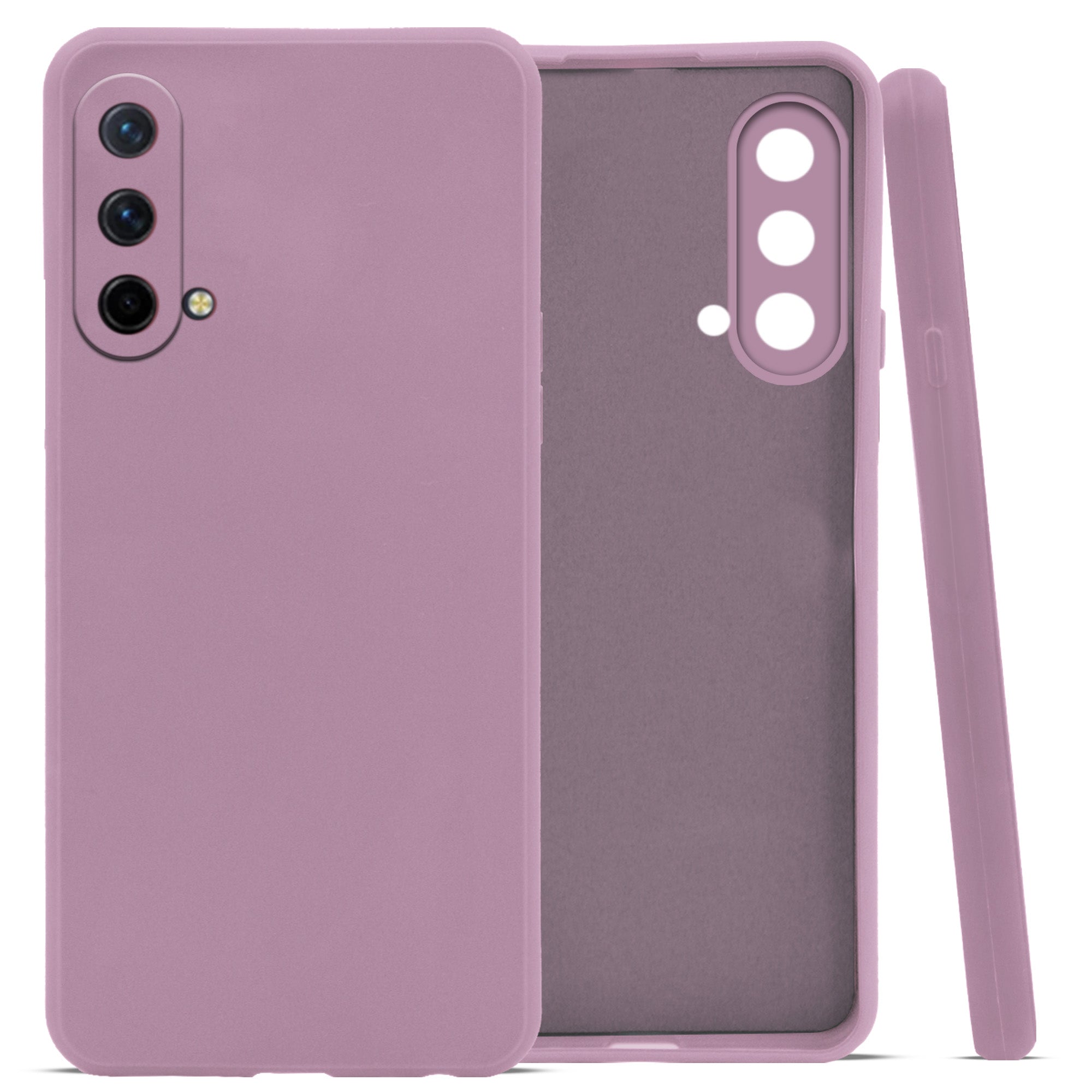 For OnePlus Nord CE 5G Back Cover Case (Matte Finish Silicone with Inside Fiber Cloth)