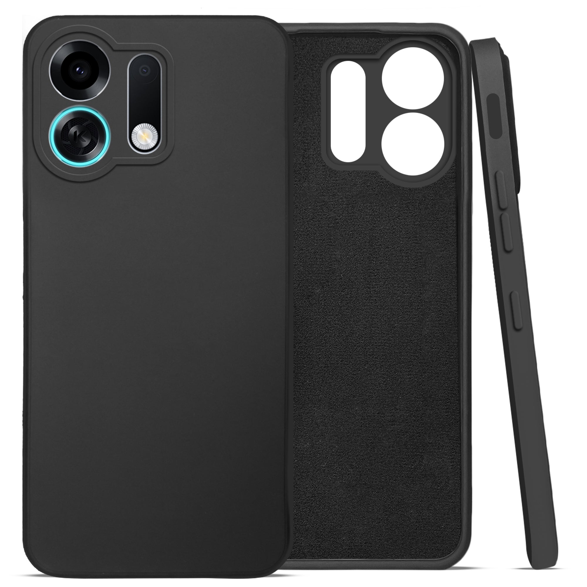 For Oppo K13 Turbo | Oppo K13 Turbo Pro Back Cover Case (Matte Finish Silicone with Inside Fiber cloth)