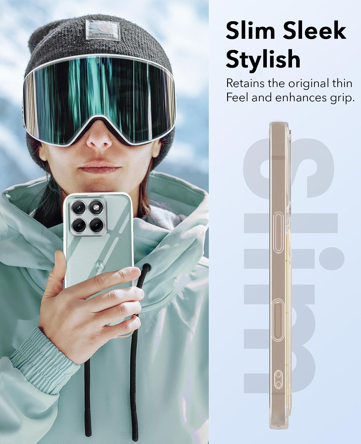 For Motorola Moto Edge 70 Fusion Back Cover Lifetime Anti-Yellow Clear (Sleek Hard Crystal | Shockproof and Camera Protection)