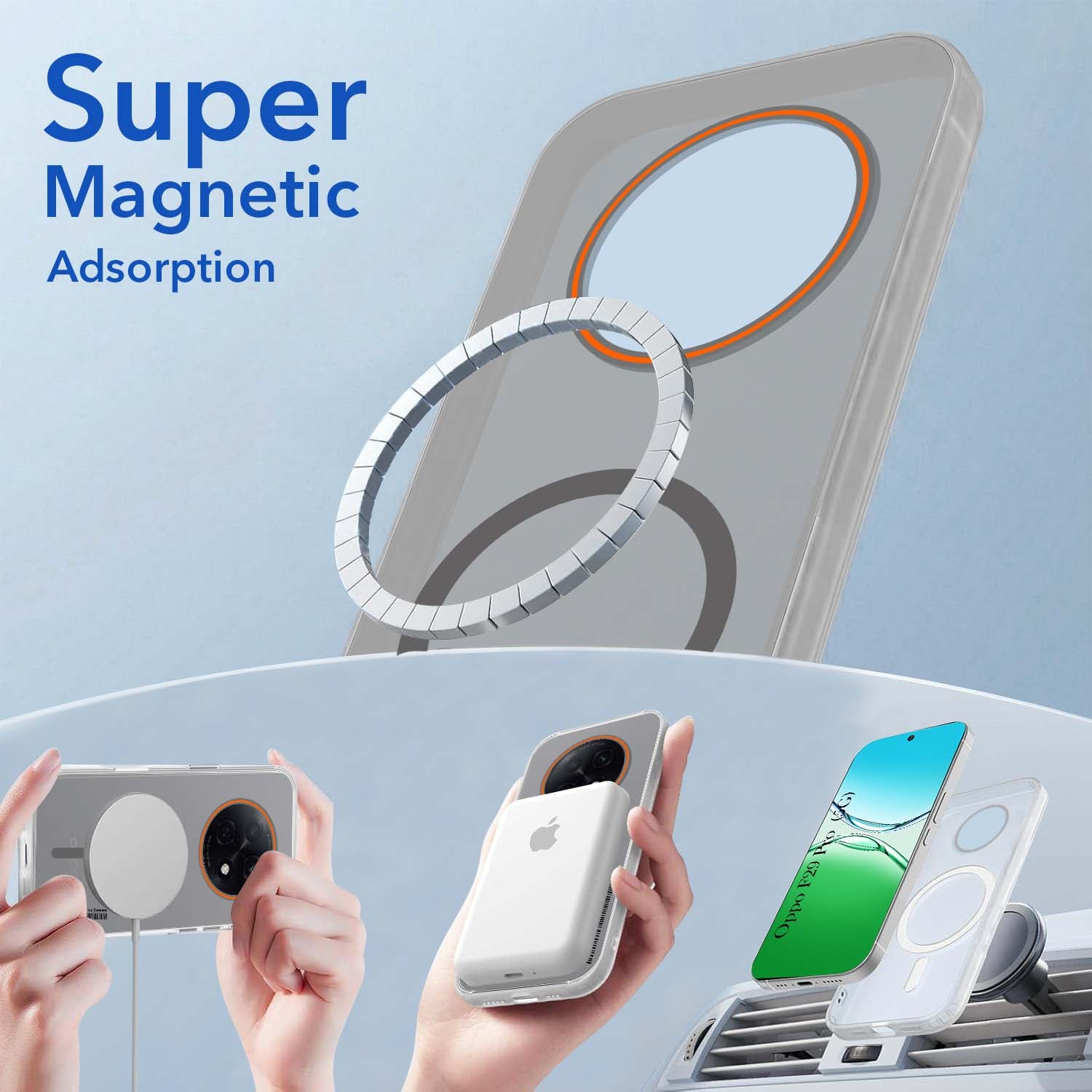For Oppo F29 Pro Back Cover Case (Soft Touch | Camera Bump Protection | MagSafe Compatible | Matte Finish)