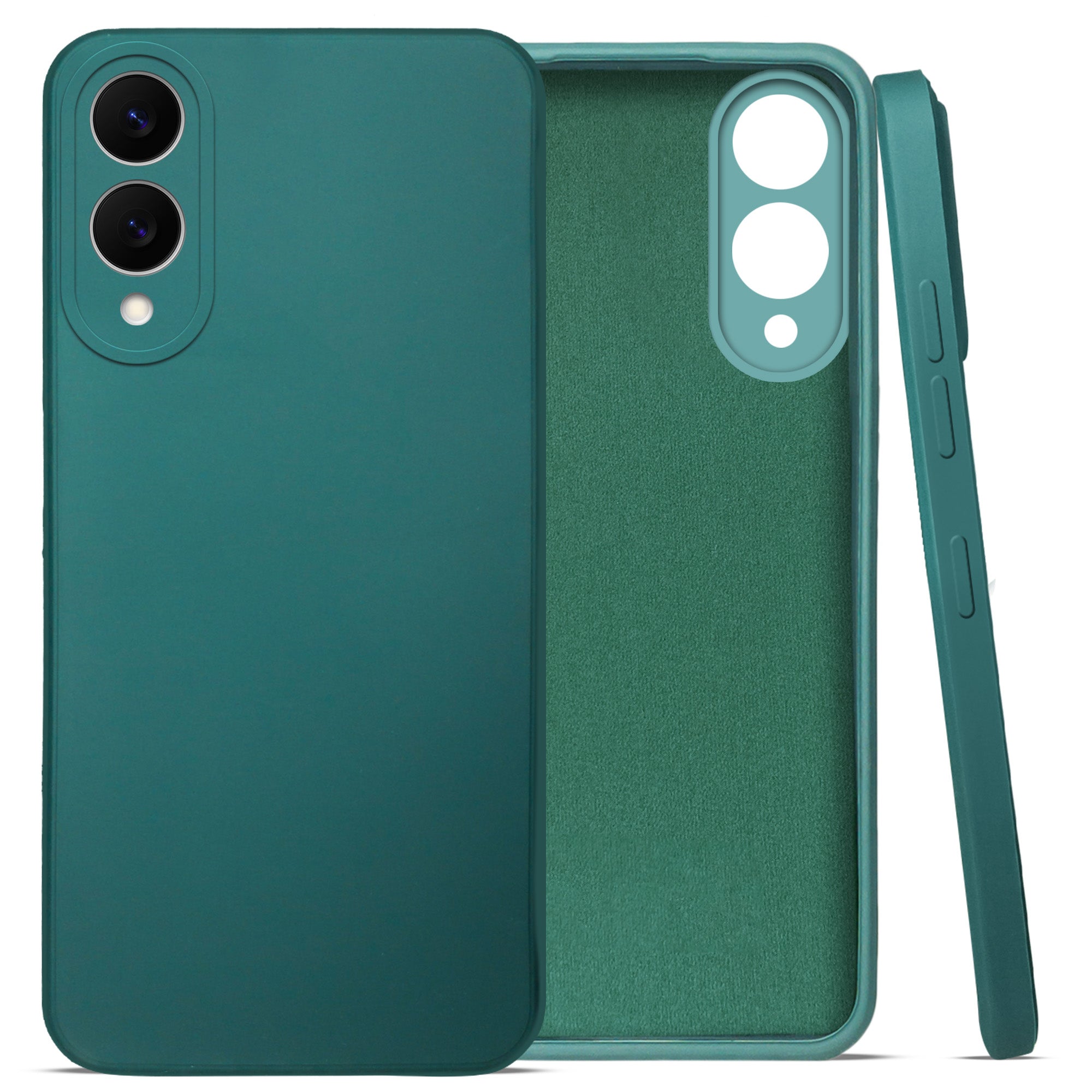 For Samsung Galaxy S25 Edge  Back Cover Case (Matte Finish Silicone with Inside Fiber cloth)