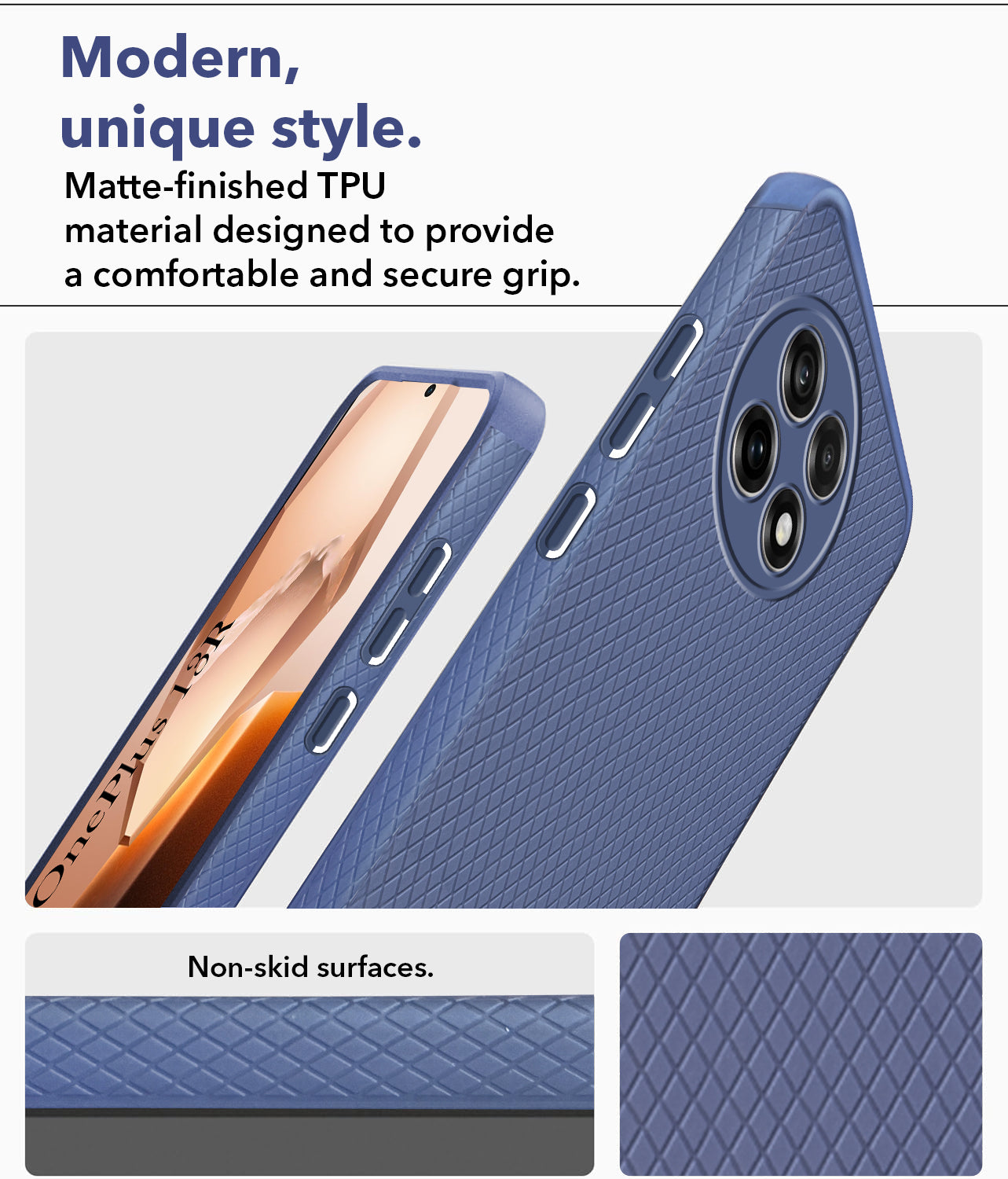For OnePlus 13R 5G Back Cover Case (Liquid Silicone | Side Grip | Camera Protection)