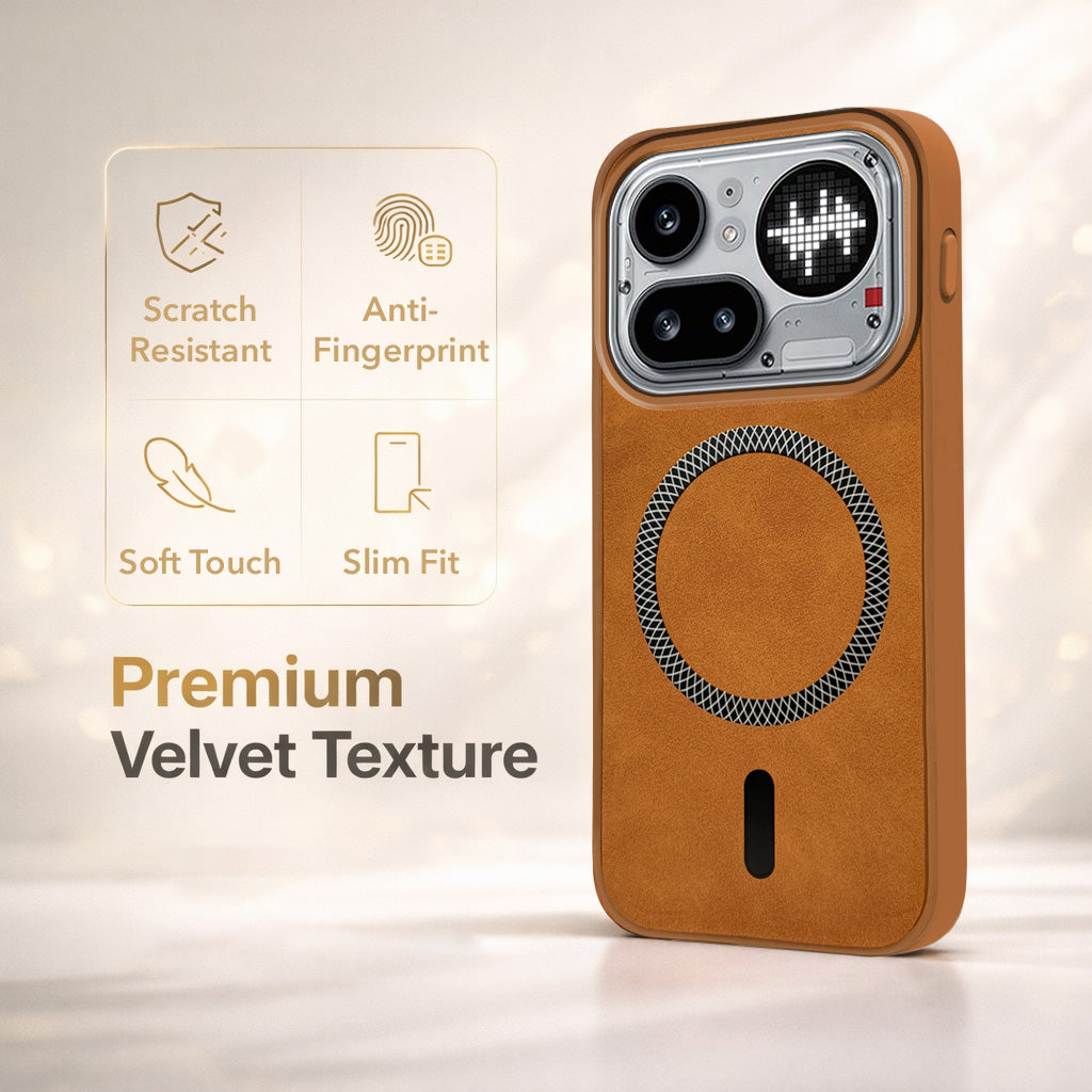 For Nothing Phone 4A Pro 5G Back Cover Case Leather Finish (MagSafe Compatible Wireless Charging | Soft Touch | Camera Bump Protection)