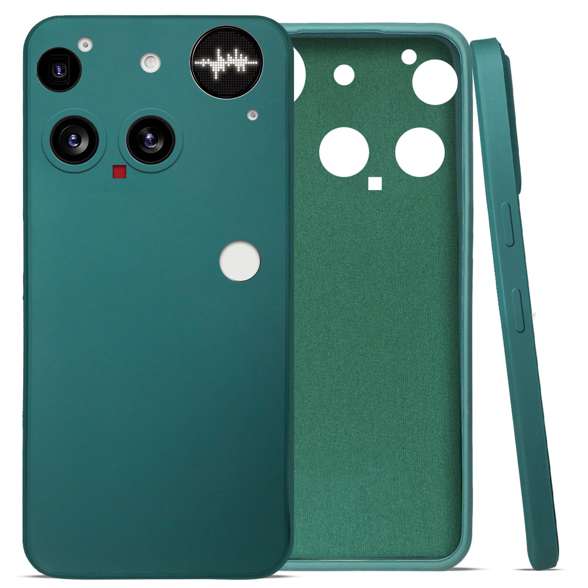 For Nothing Phone 3 Back Cover Case ( Matte Finish Silicone with Inside Fiber cloth)