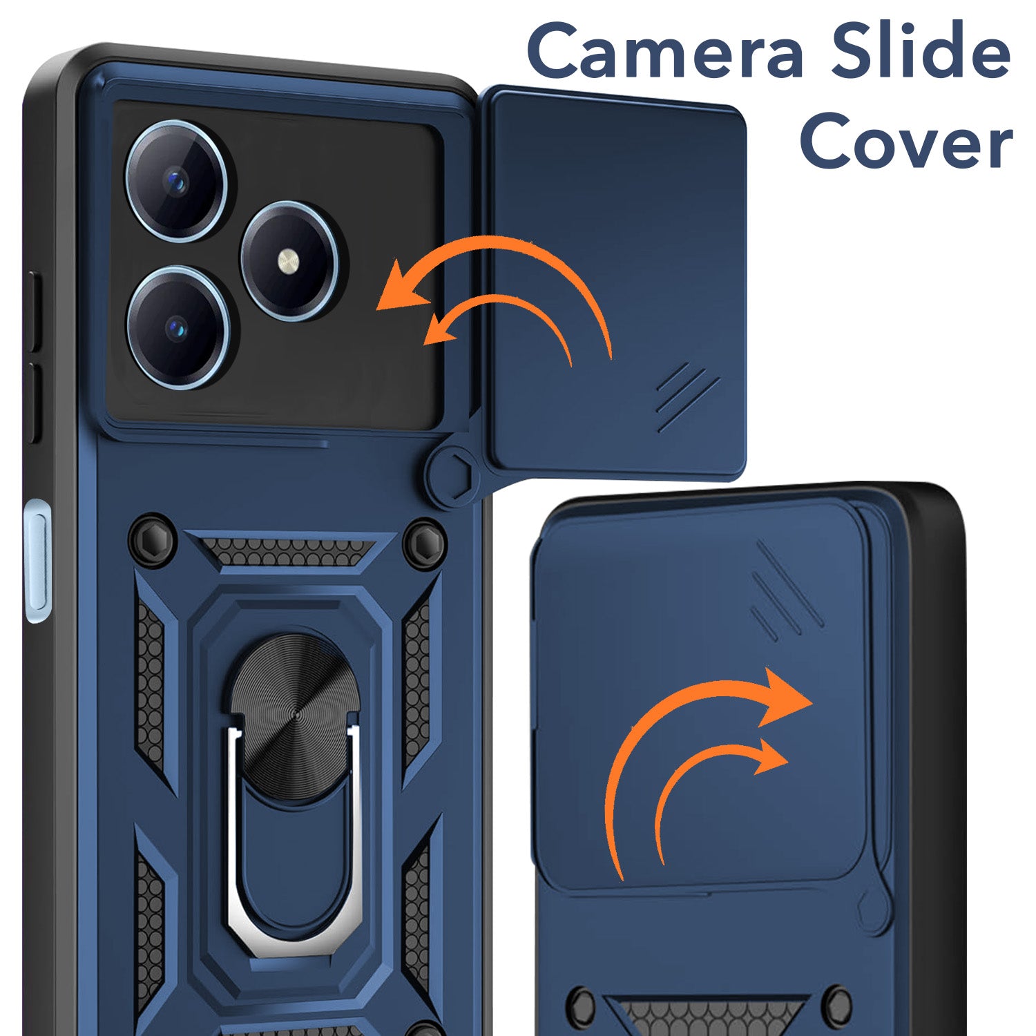 For Realme Narzo N63 Back Cover Case (Hybrid Dual Armor Polycarbonate)