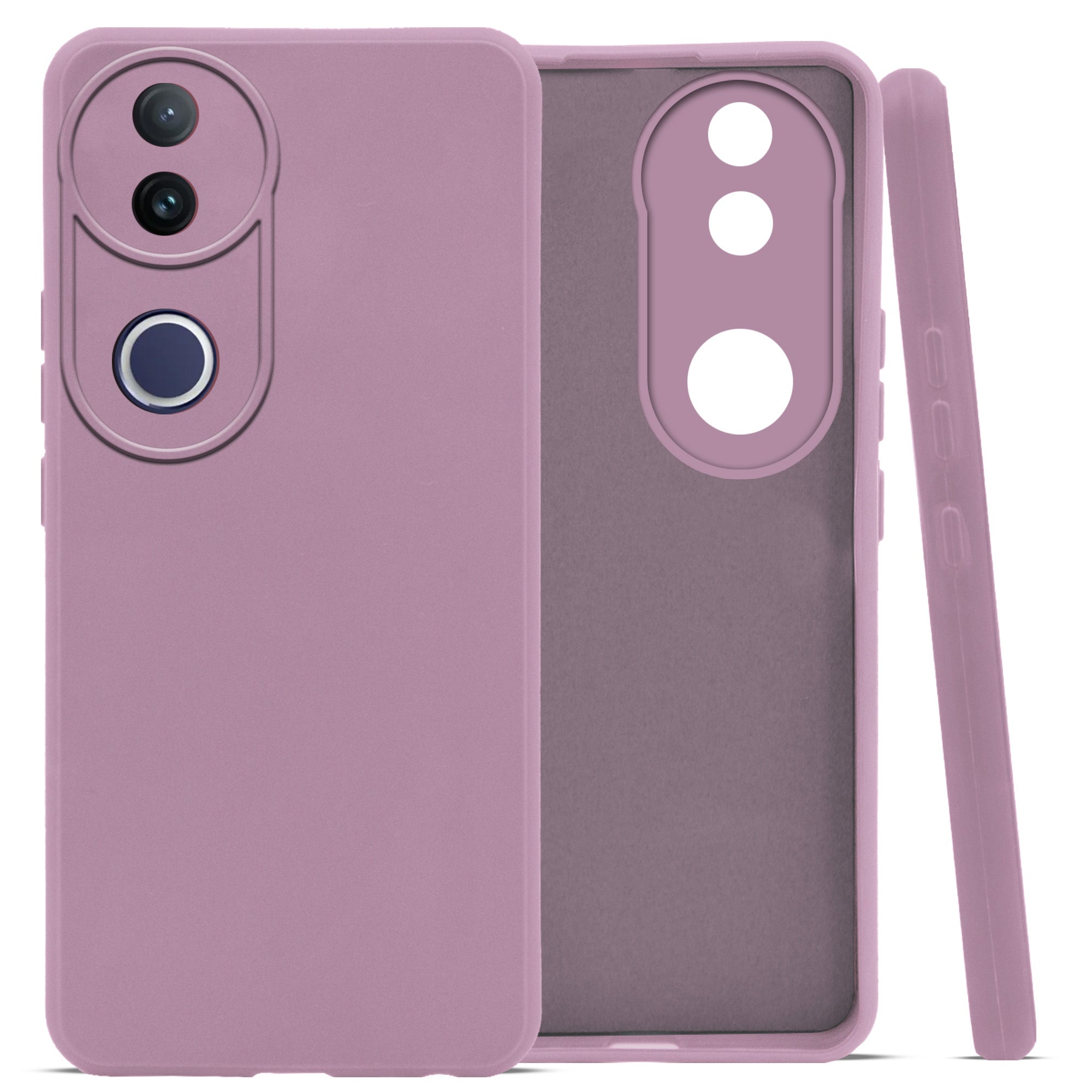 For Vivo iQOO Z10R Back Cover Case (Matte Finish Silicone with Inside Fiber Cloth)