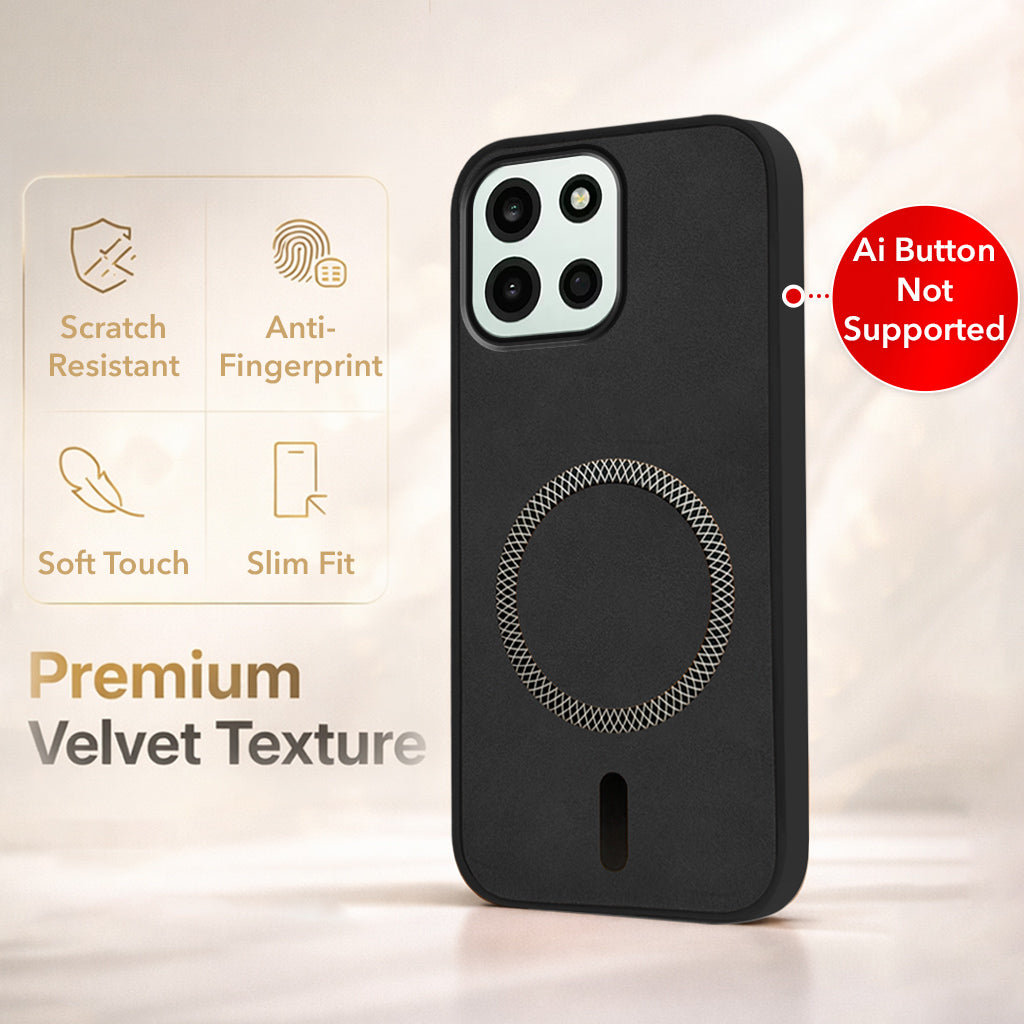 For OnePlus Nord 6 Back Cover Case Leather Finish (MagSafe Compatible Wireless Charging | Soft Touch | Camera Bump Protection)