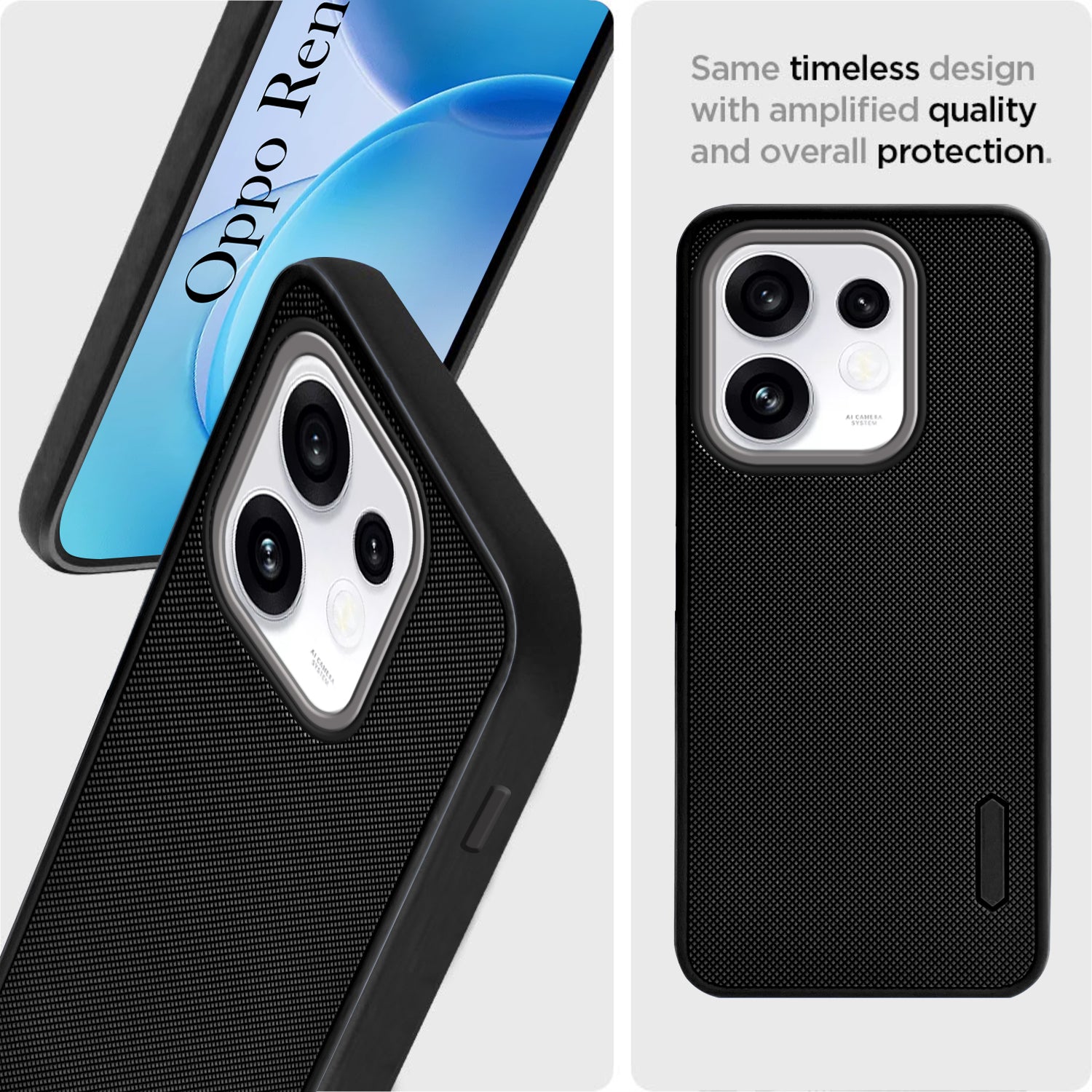 For Oppo Reno 16 Back Cover Case Rubberised (Textured Grip Design | Micro-Fiber Cloth Inside | Slim and Light Weight | Soft Touch and Feel)