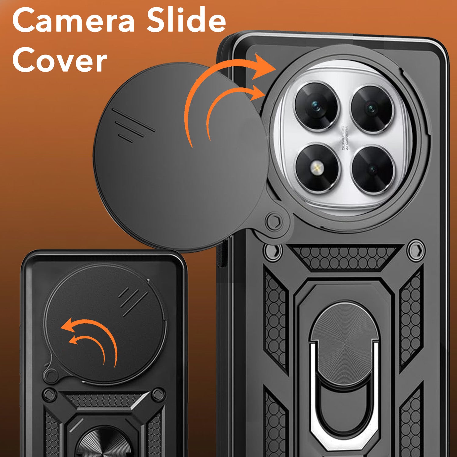For Xiaomi Poco X7 Back Cover Case (Hybrid Dual Armor Polycarbonate)