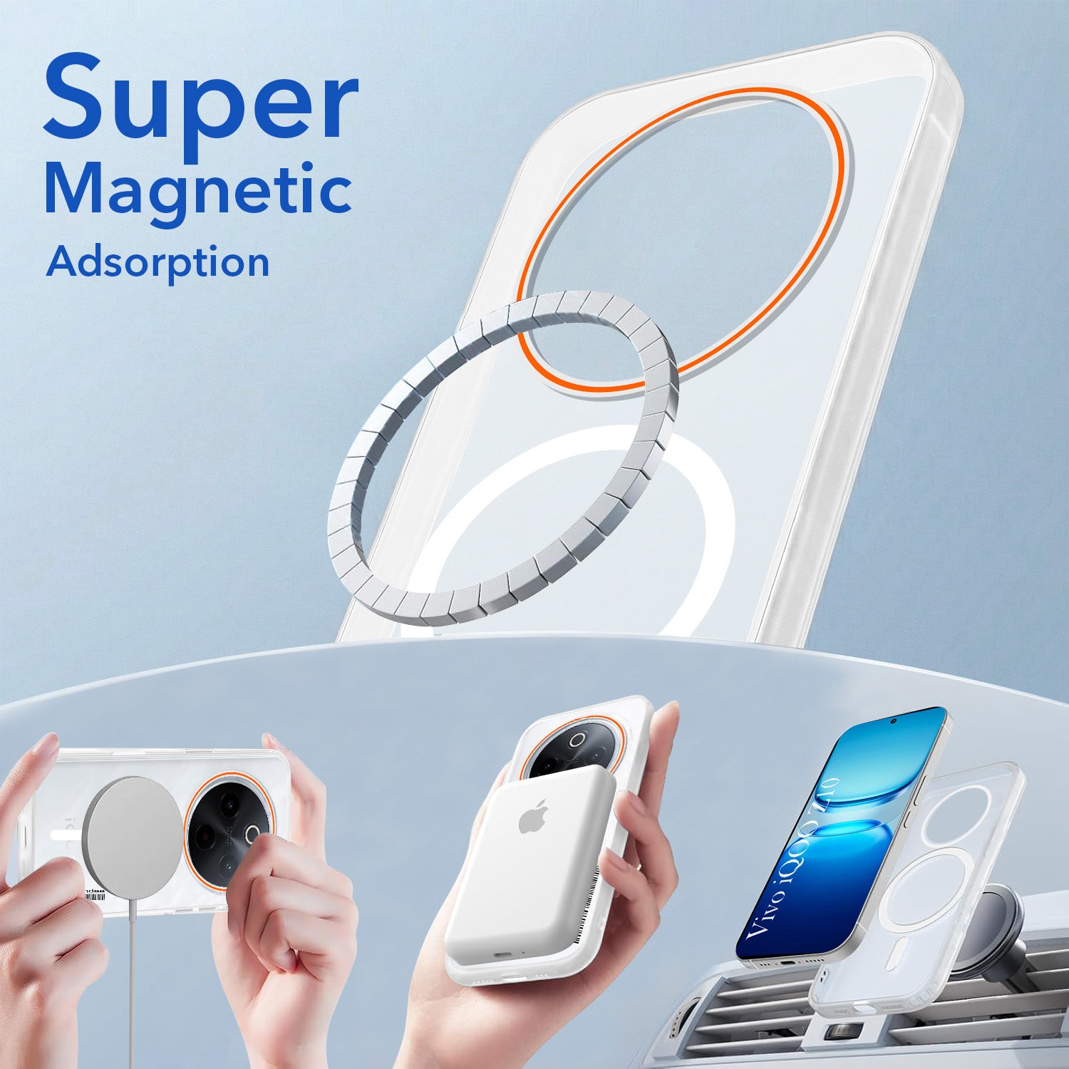For Vivo iQOO Z10 Back Cover Case (Soft Touch | Camera Bump Protection | MagSafe Compatible | Matte Finish)