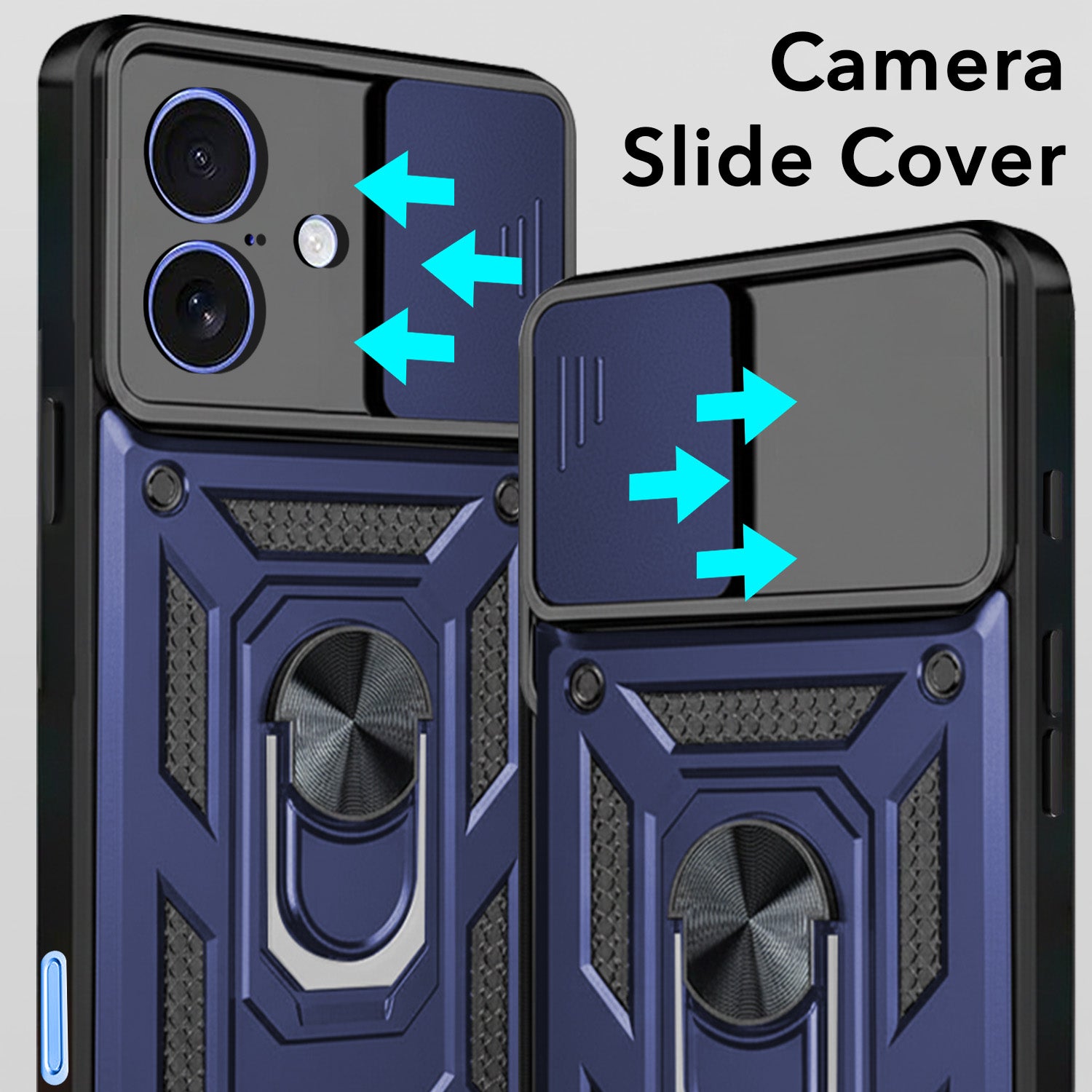 For Apple iPhone 16 Back Cover Case (Hybrid Dual Armor Polycarbonate)