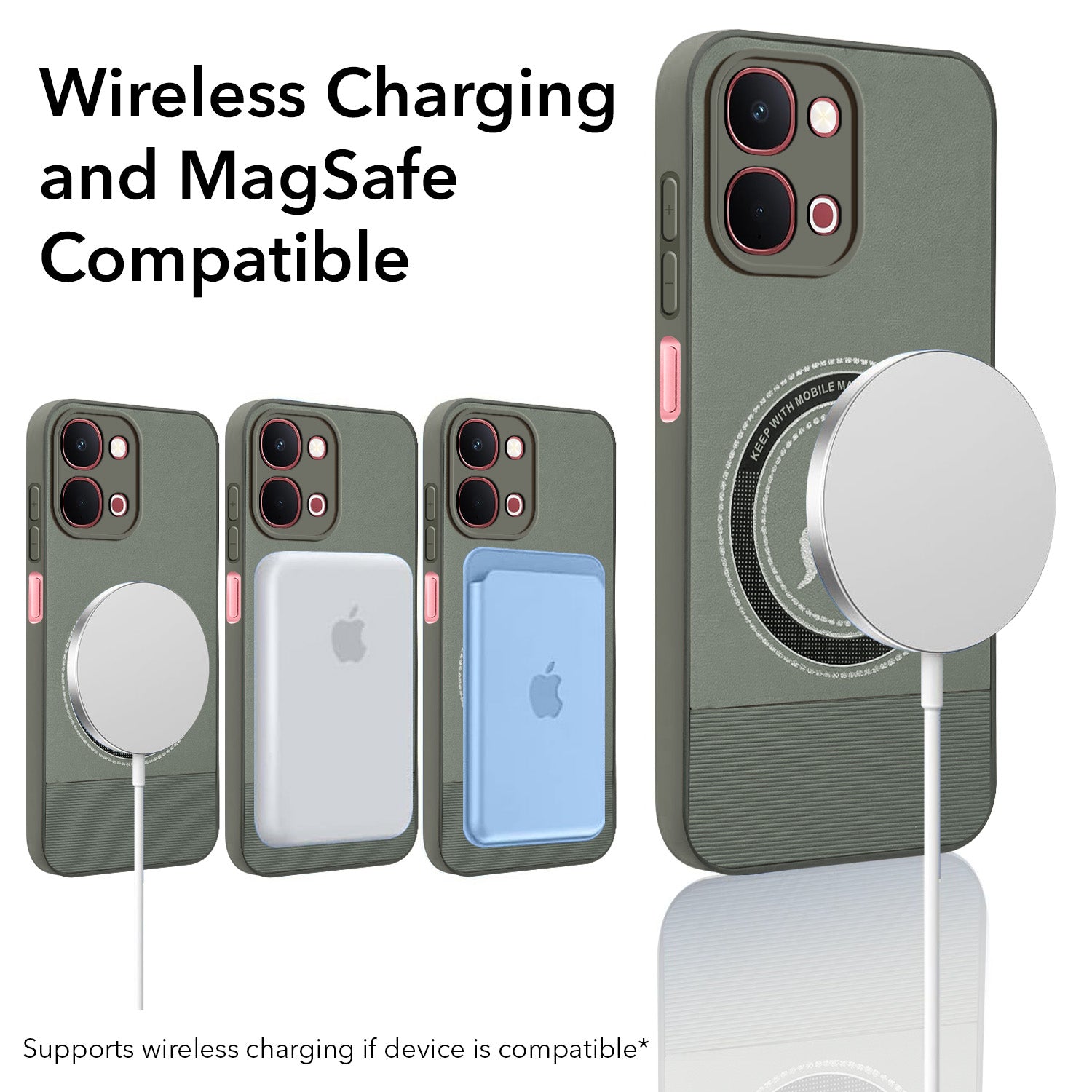 For Vivo Y51 Pro 5G | Vivo T5x Back Cover Case PU Leather Finish (Professional Minimalist Texture | MagSafe Compatile | Camera Protection | Sleek Sober Formal) (Copy)