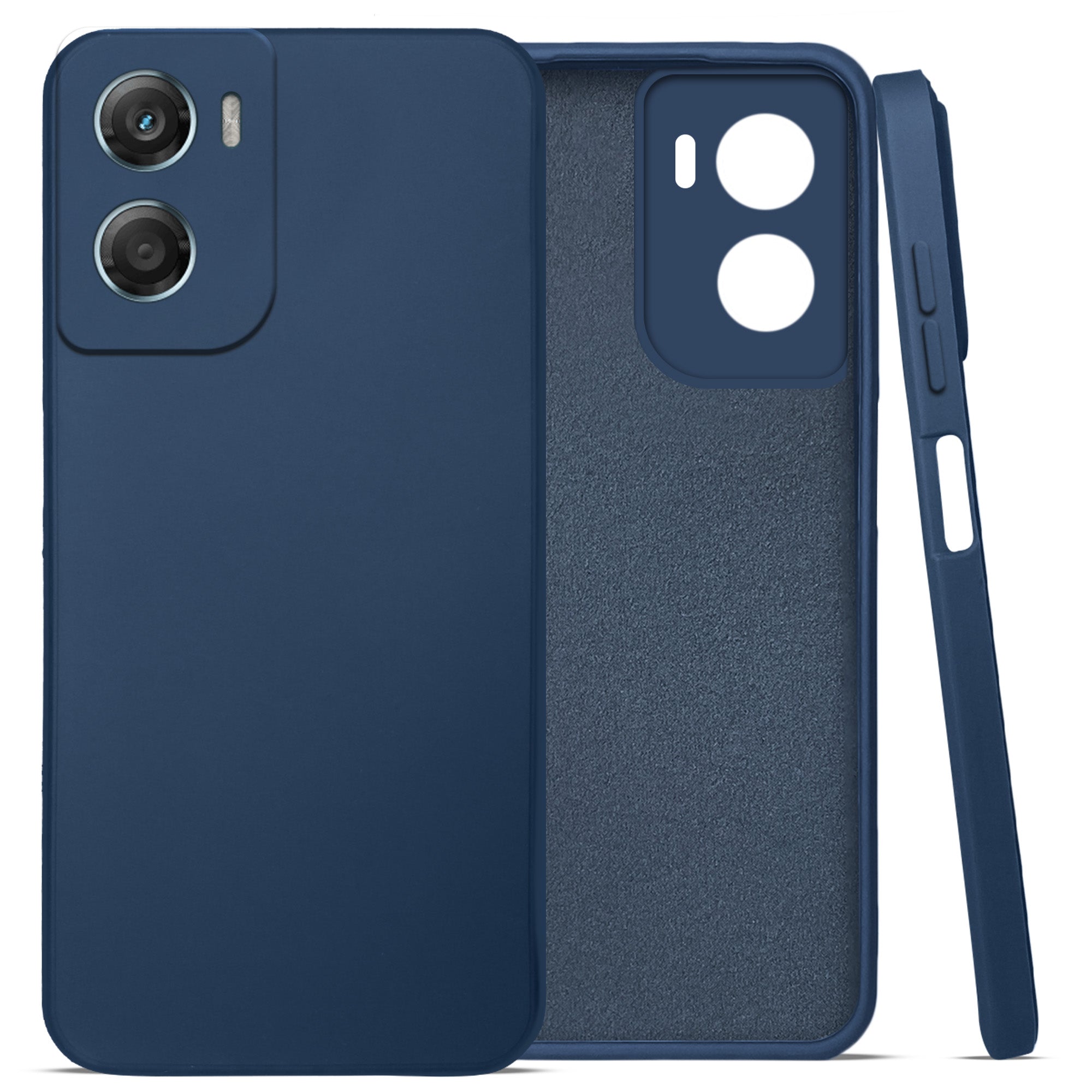 For Motorola Moto G06 Power Back Cover Case (Matte Finish Silicone with Inside Fiber Cloth)