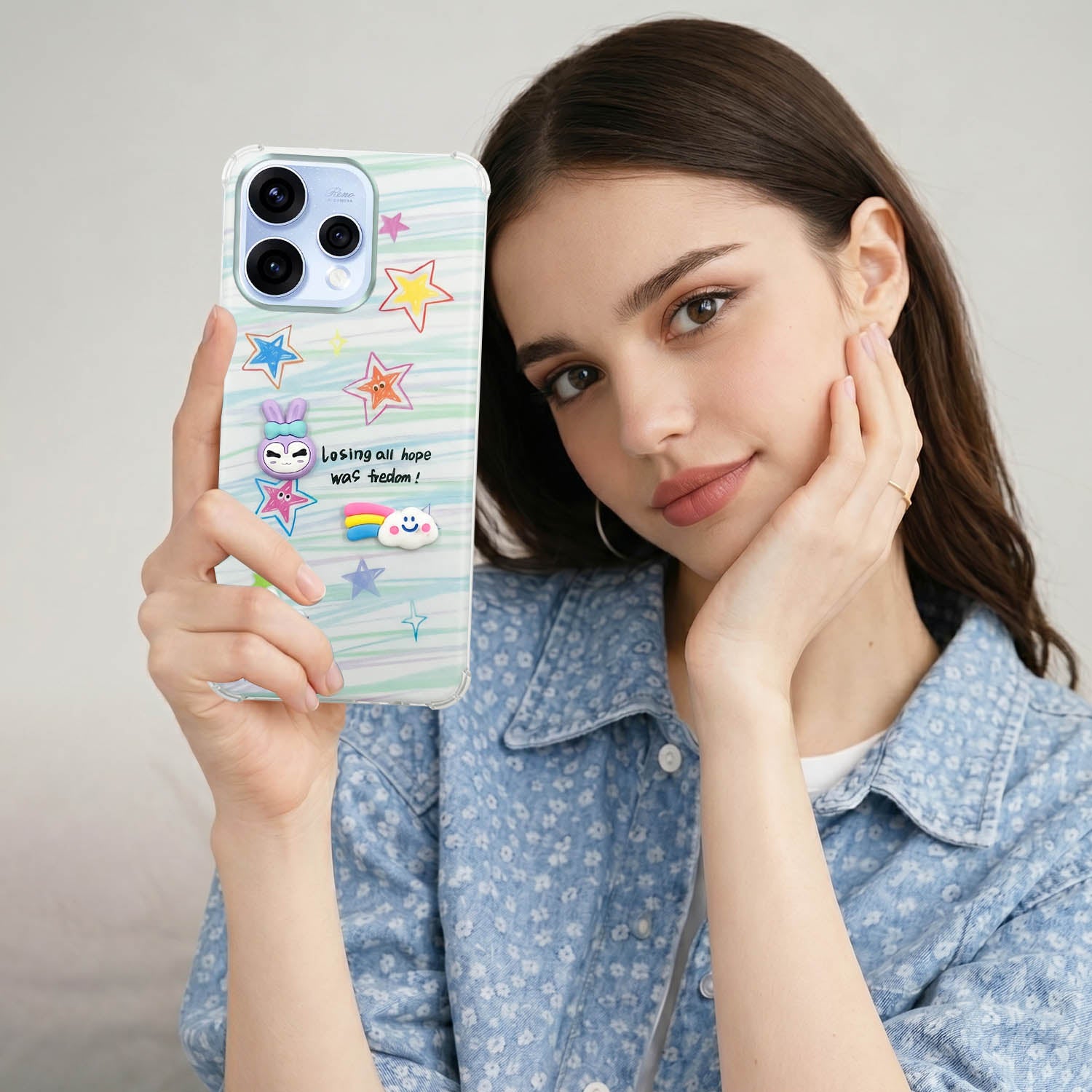 For Oppo Reno15 5G | Oppo Reno 15 5G Back Cover Case (3D Cute Cartoons | Hard Back Side Soft | Matte Premium Finish | HD Printing)