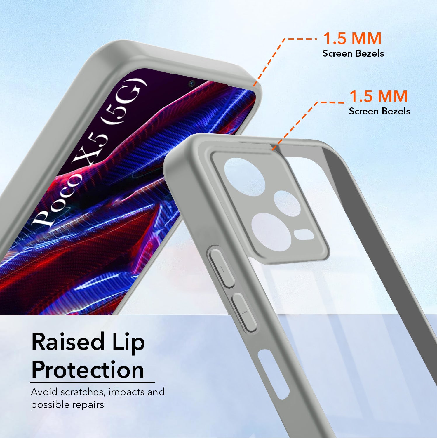 For Xiaomi Poco X5 5G Back Cover Case Ultra-Hybrid (Lifetime Anti Yellow | Anti Scratch | Crystal Clear Shockproof)