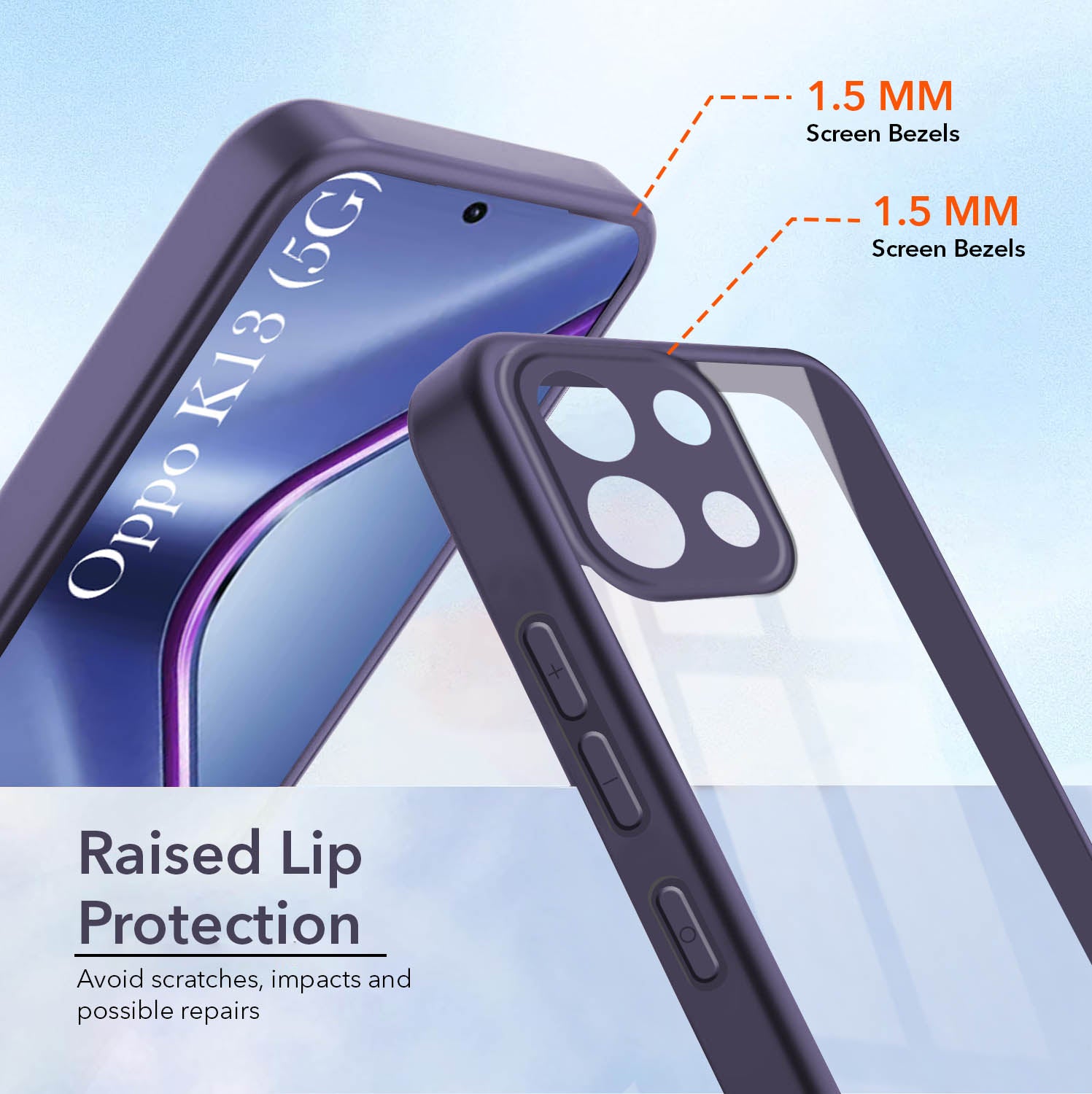 For Oppo K13 Back Cover Case (Lifetime Anti Yellow | Anti Scratch | Crystal Clear Shockproof)