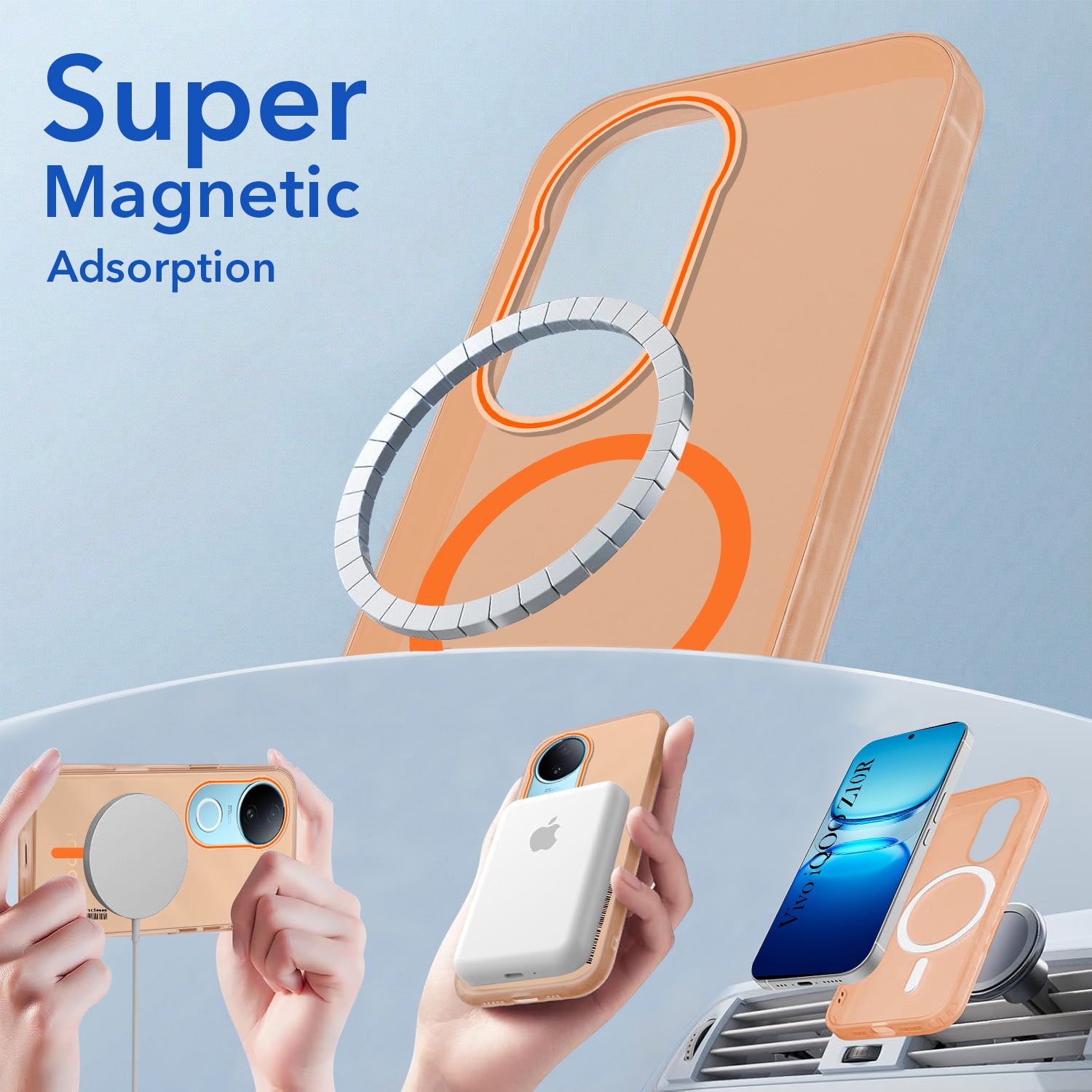 For Vivo iQOO Z10R Back Cover Case (Soft Touch | Camera Bump Protection | MagSafe Compatible | Matte Finish)