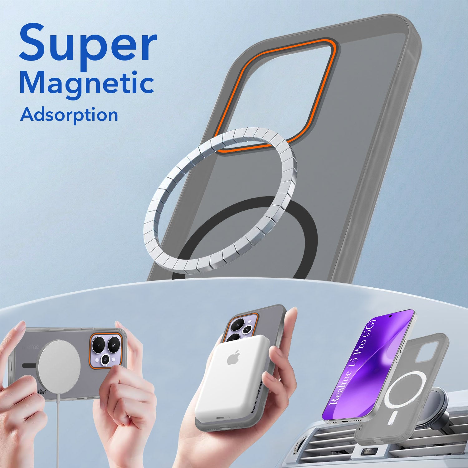 For Realme 15 Pro Back Cover Case (Soft Touch | Camera Bump Protection | MagSafe Compatible | Matte Finish)
