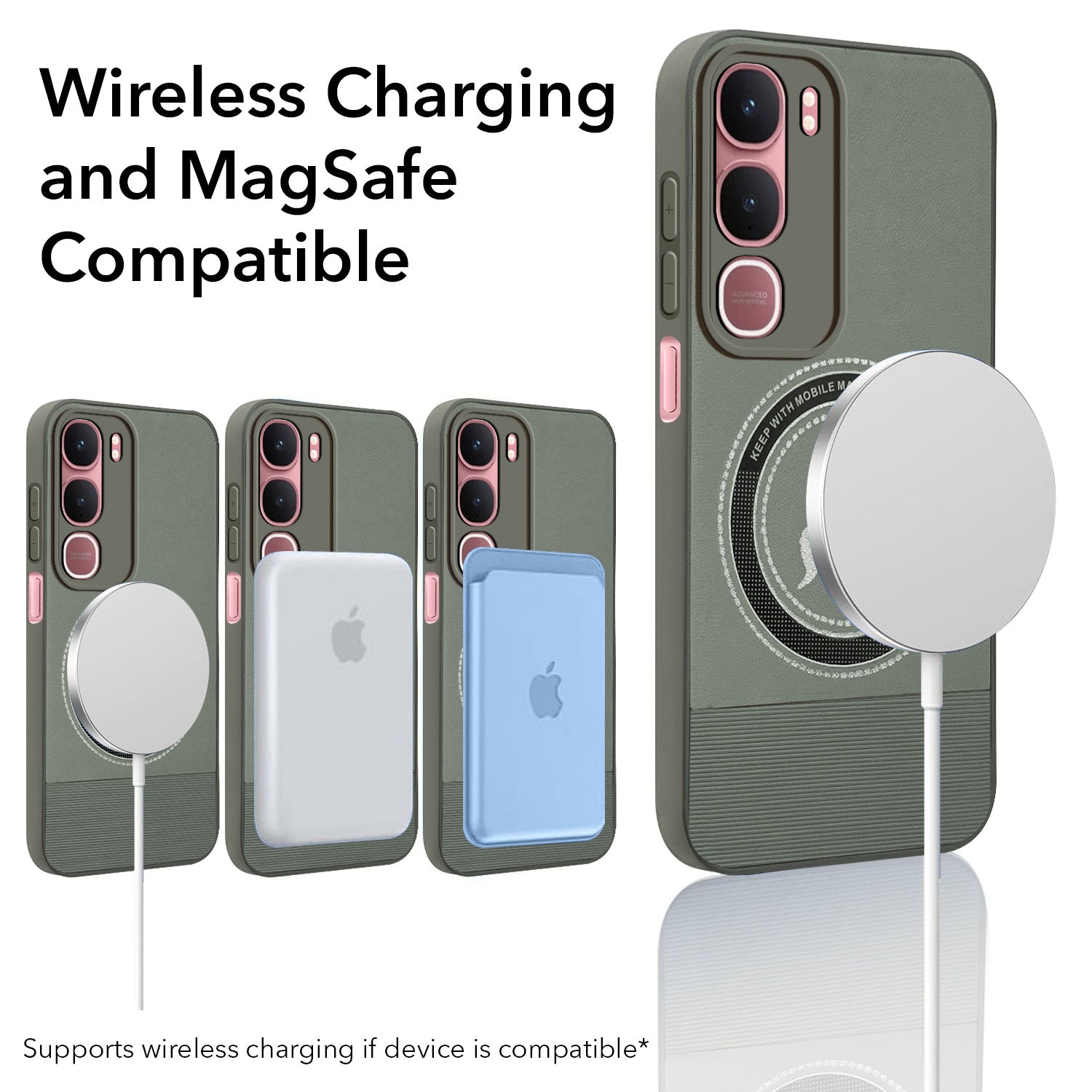 For Vivo Y31 5G Back Cover Case PU Leather Finish (Professional Minimalist Texture | MagSafe Compatile | Camera Protection | Sleek Sober Formal)