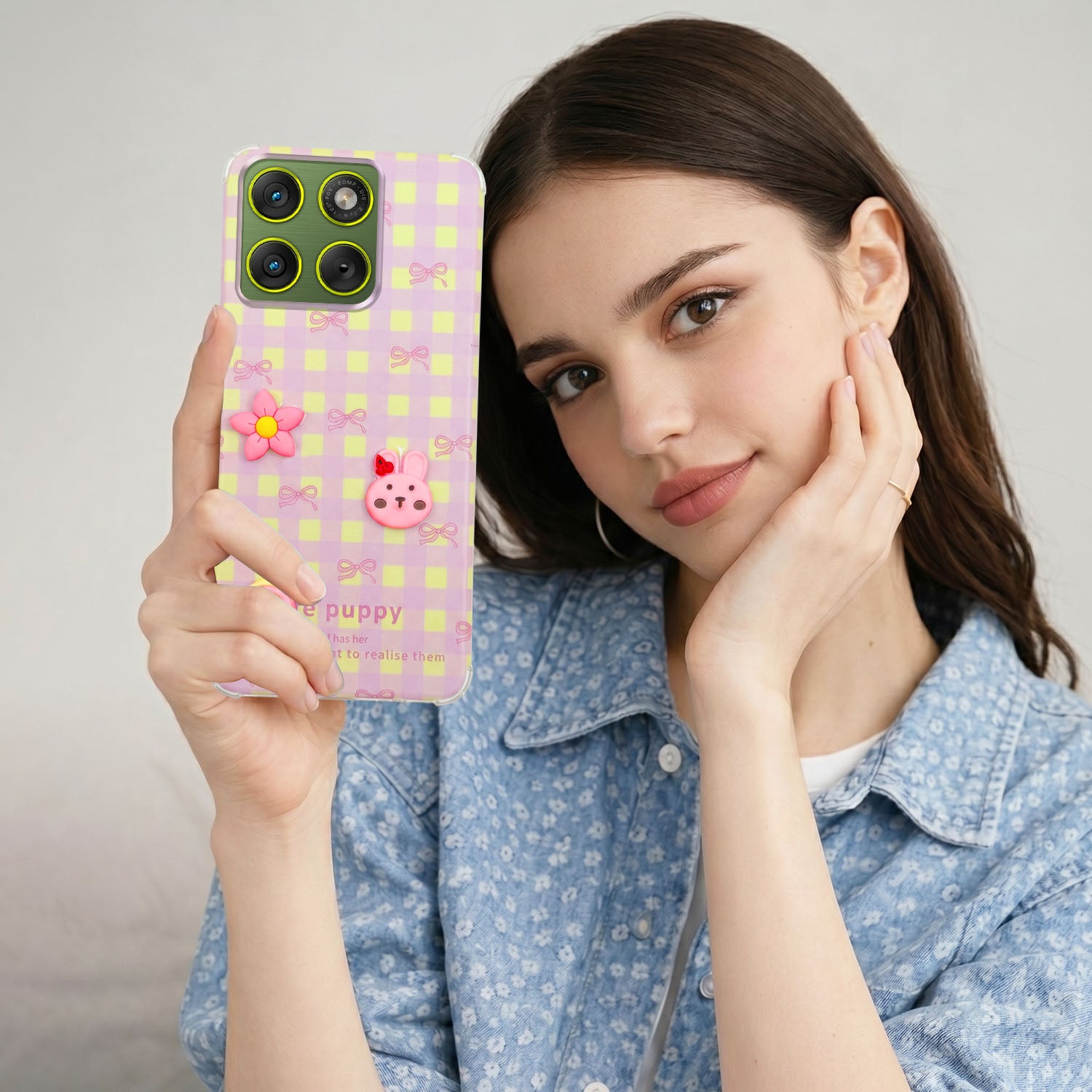 For Motorola Moto Edge 70 Back Cover Case (3D Cute Cartoons | Hard Back Side Soft | Matte Premium Finish | HD Printing)