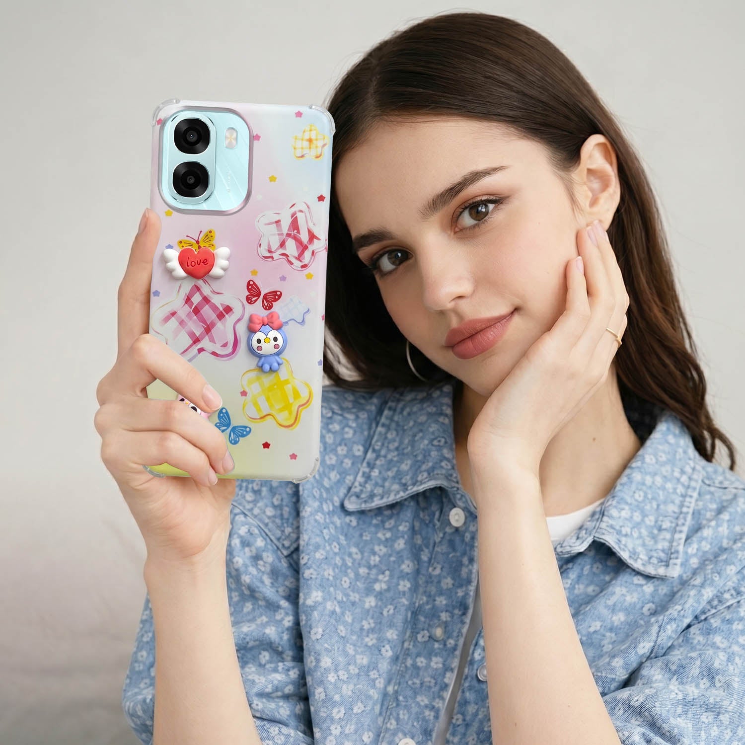 For Oppo A6X | Oppo A6S Back Cover Case (3D Cute Cartoons | Hard Back Side Soft | Matte Premium Finish | HD Printing)