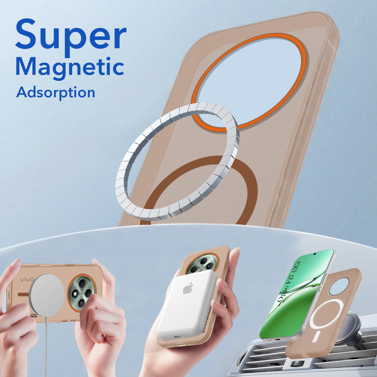 For Oppo F27 5G Back Cover Case (Soft Touch | Camera Bump Protection | MagSafe Compatible | Matte Finish)