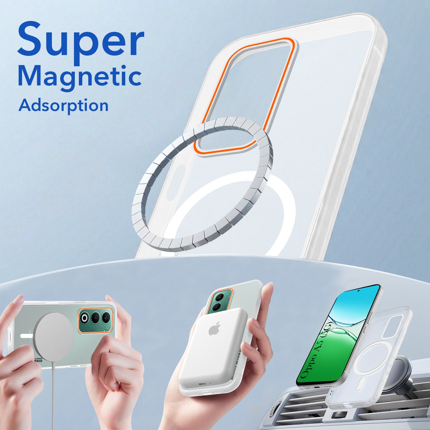 For Oppo A5 5G Back Cover Case (Soft Touch | Camera Bump Protection | MagSafe Compatible | Matte Finish)