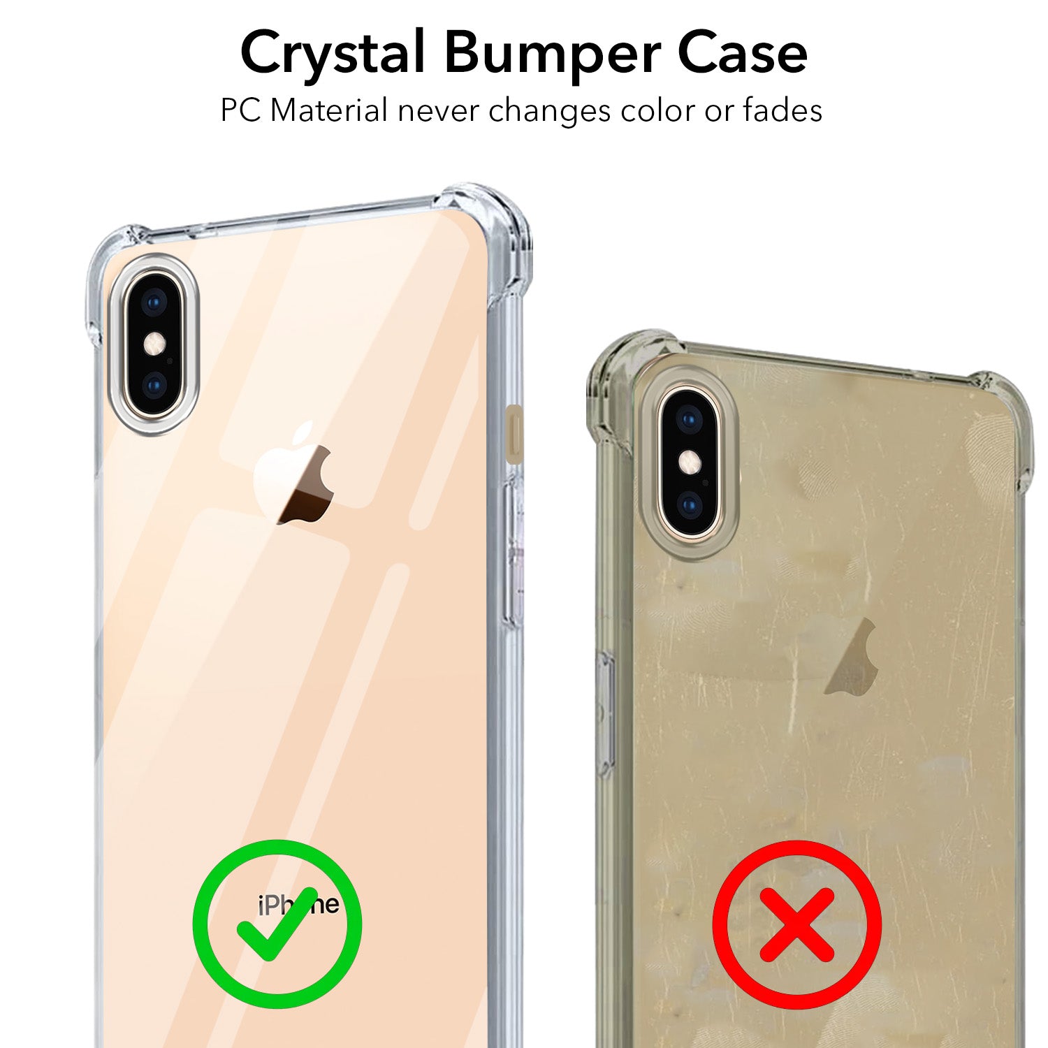 For Apple iPhone Xs  Back Cover (Shockproof Crystal Clear Case |  Drop & Camera Protection | Hard Polycarbonate)