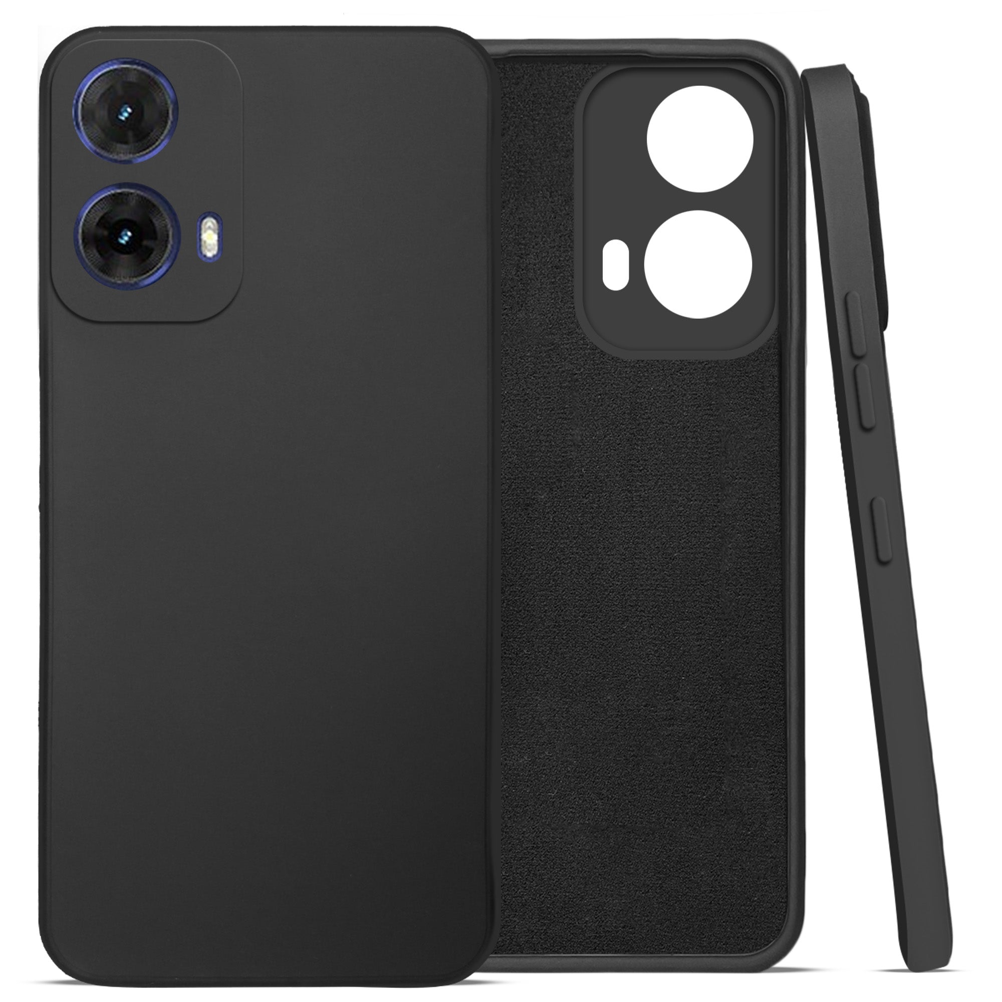 For Motorola Moto G85 5G Back Cover Case (Matte Finish Silicone with Inside Fiber cloth)