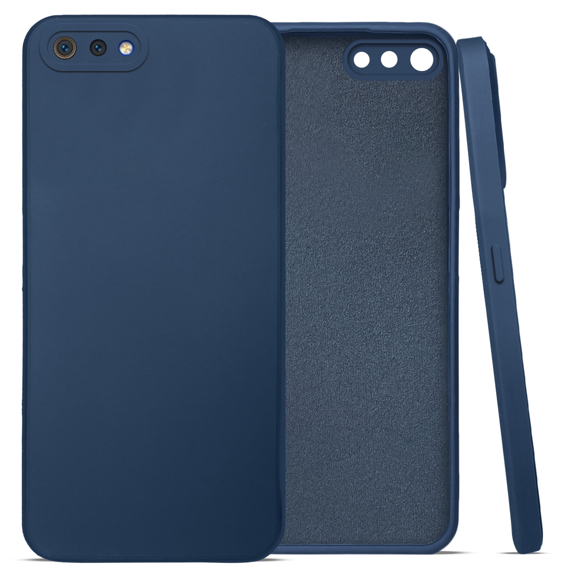 For Realme C2 Back Cover Case (Matte Finish Silicone with Inside Fiber Cloth)