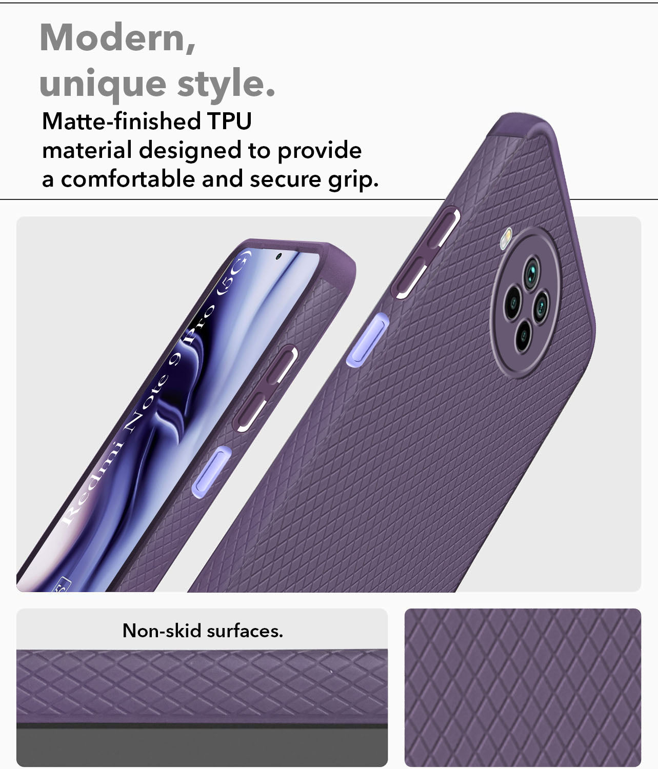 For Xiaomi Mi Redmi Note 9 Pro 5G Back Cover Case Liquid Silicone (Camera Protection | Side Grip Texture | Soft and Flexible)