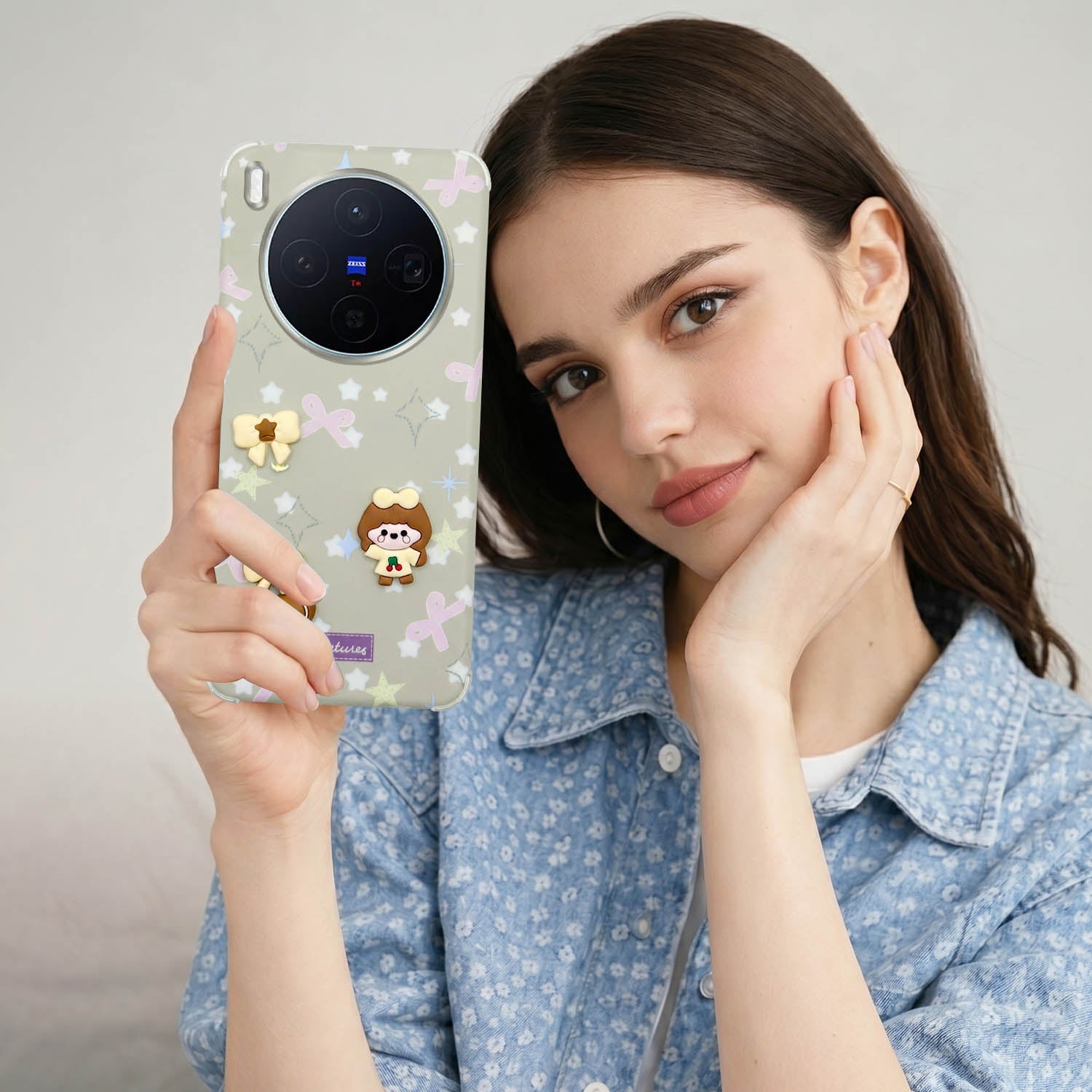 For Vivo X300 5G Back Cover Case (3D Cute Cartoons | Hard Back Side Soft | Matte Premium Finish | HD Printing)