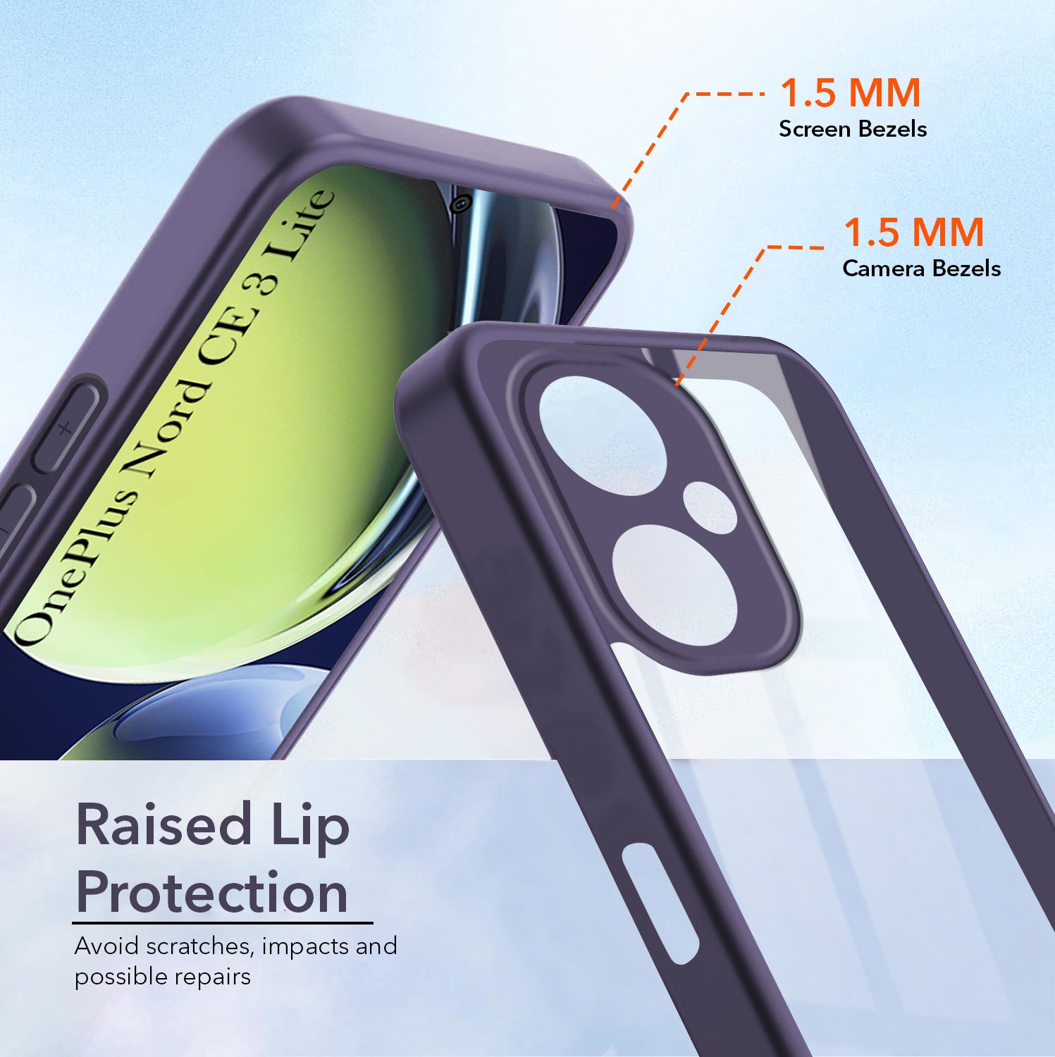 For OnePlus Nord CE 3 Lite Back Cover Case Ultra-Hybrid (Lifetime Anti Yellow | Anti Scratch | Crystal Clear Shockproof)
