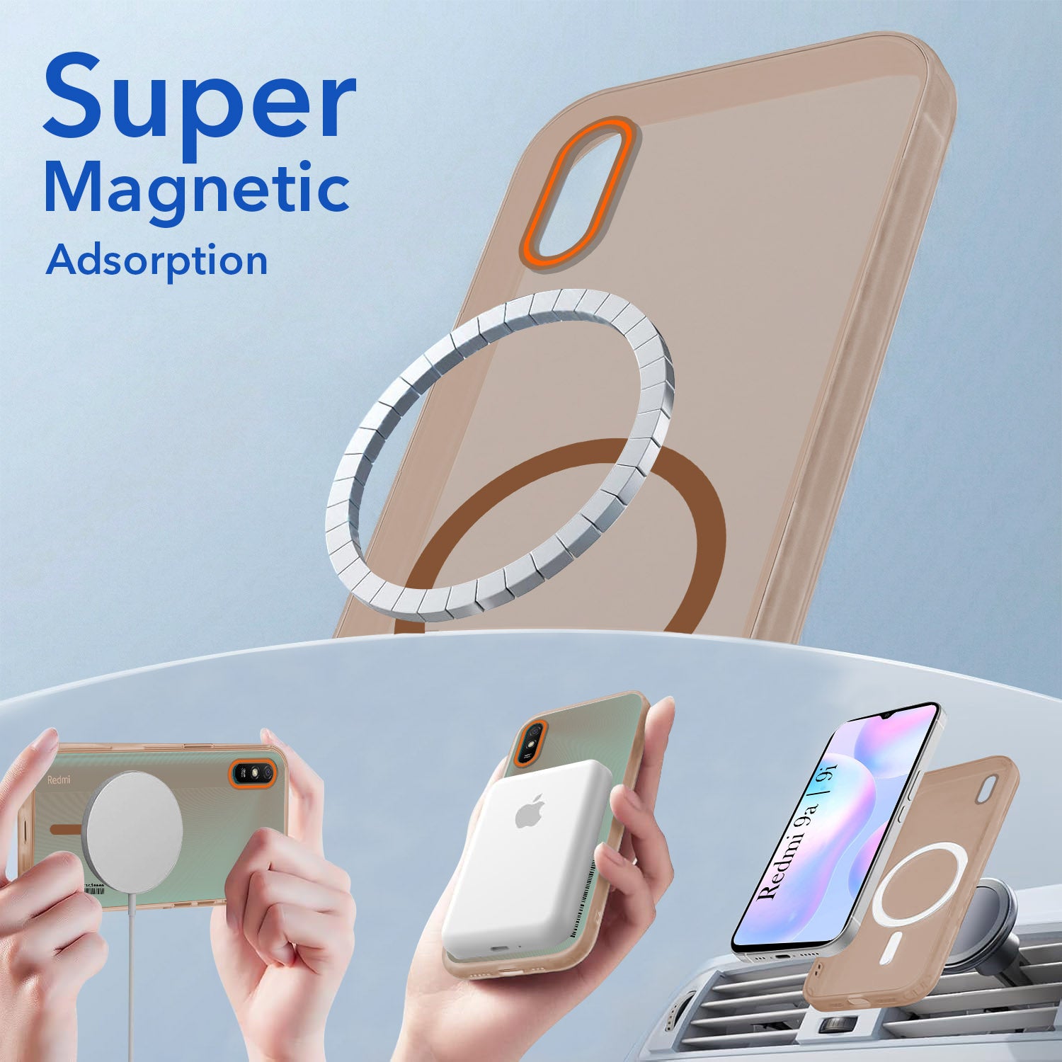 For Xiaomi Mi Redmi 9A | Redmi 9i Back Cover Case (Soft Touch | Camera Bump Protection | MagSafe Compatible | Matte Finish)