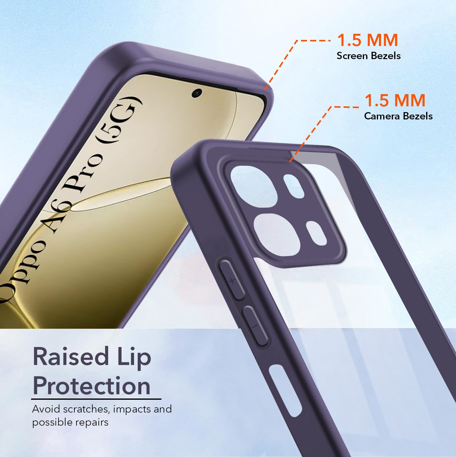 For Oppo A6 Pro Back Cover Case Ultra-Hybrid (Lifetime Anti Yellow | Anti Scratch | Crystal Clear Shockproof)