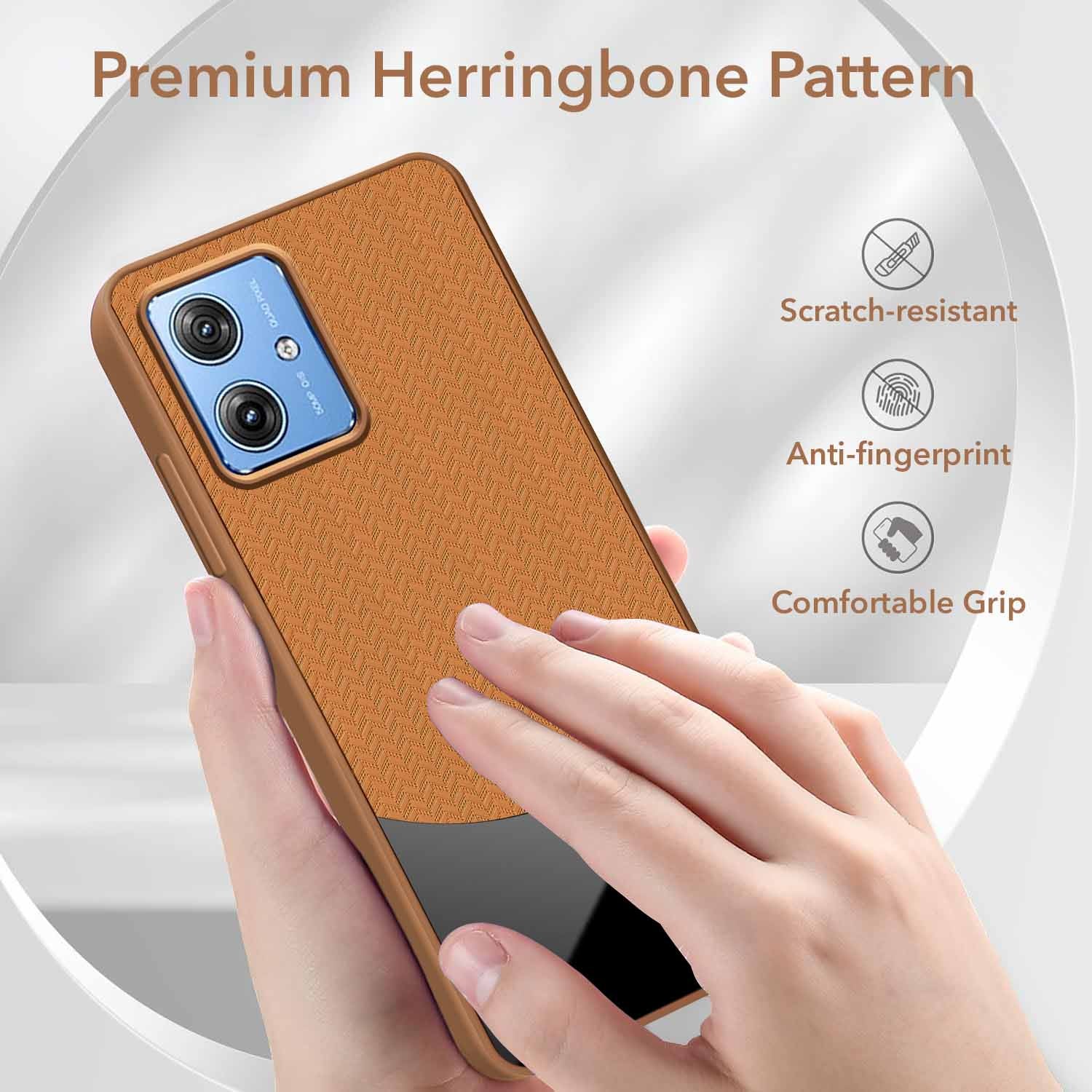 For Motorola Moto G64 5G Back Cover Case (Elegant PU Leather Finish | Premium Minimalist Professional | Camera Protection Bump)